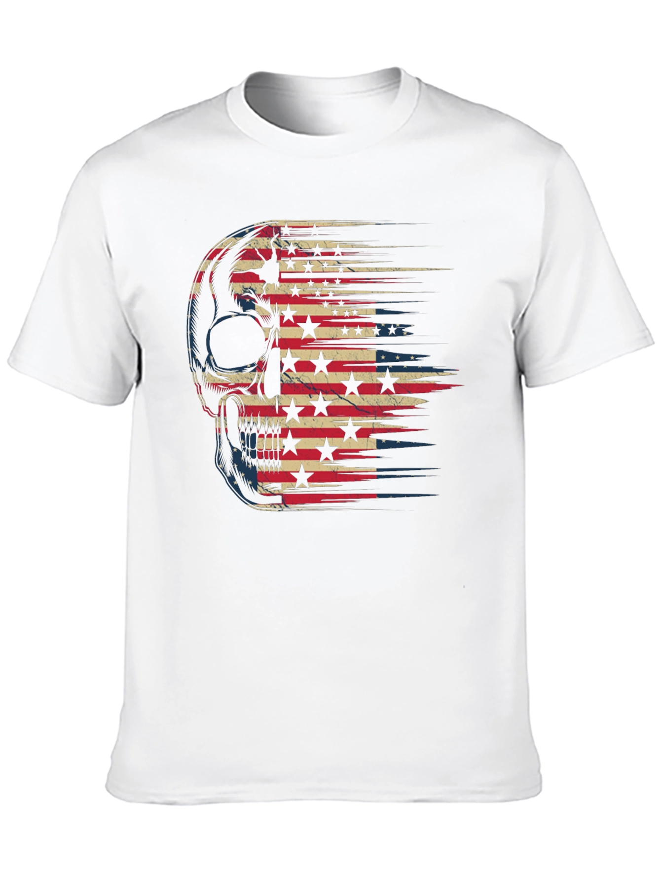 American Flag Skull Graphic T-Shirt