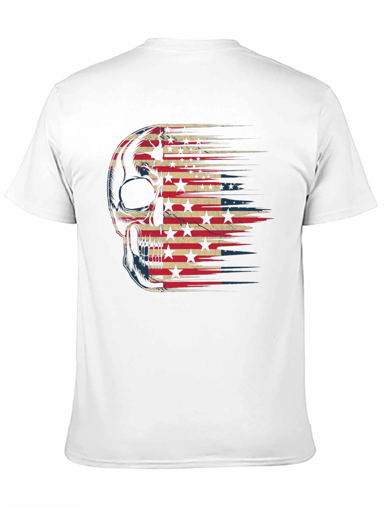 American Flag Skull Graphic T-Shirt