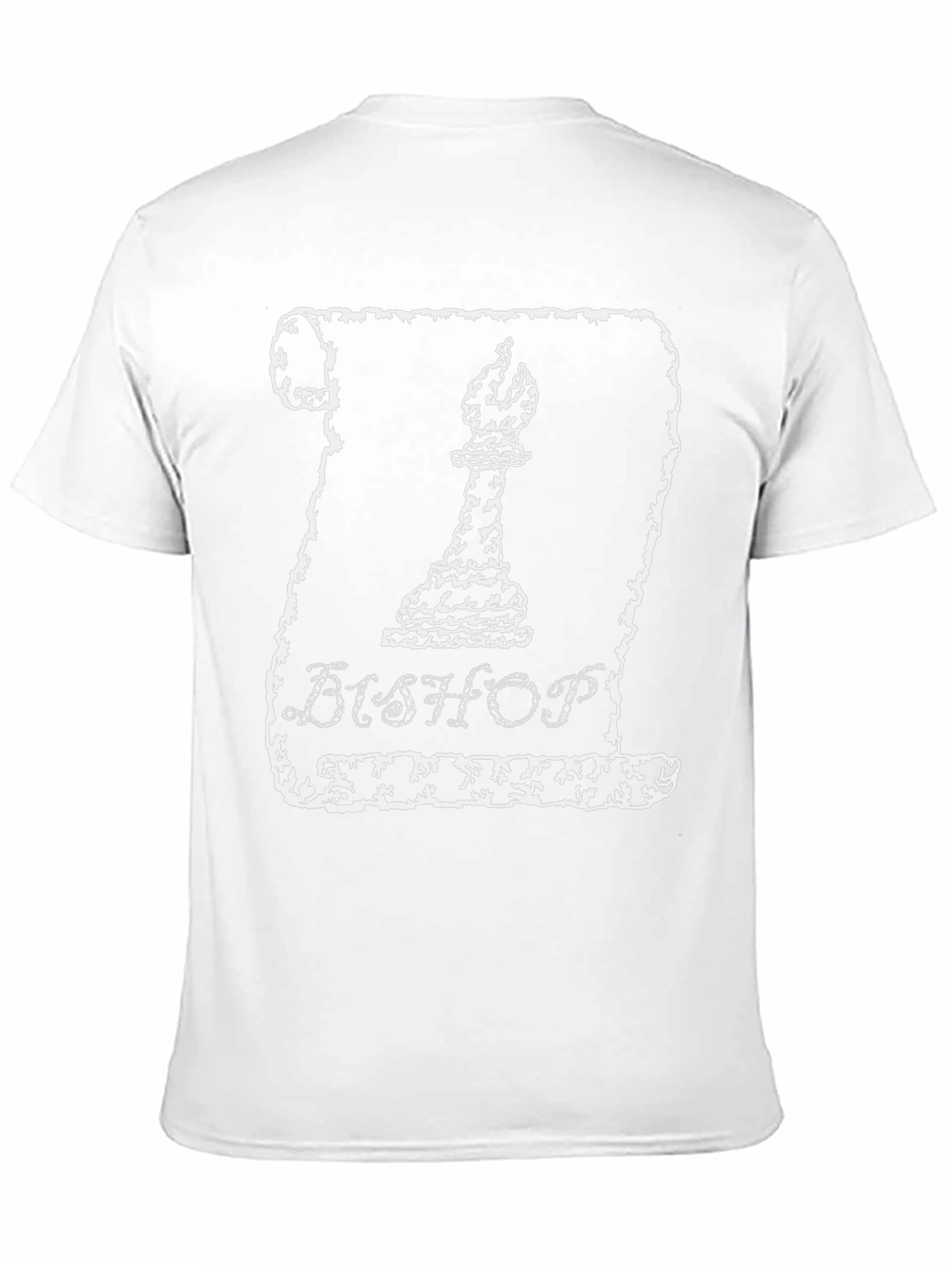 Bishop Chess Piece Graphic T-Shirt - Black