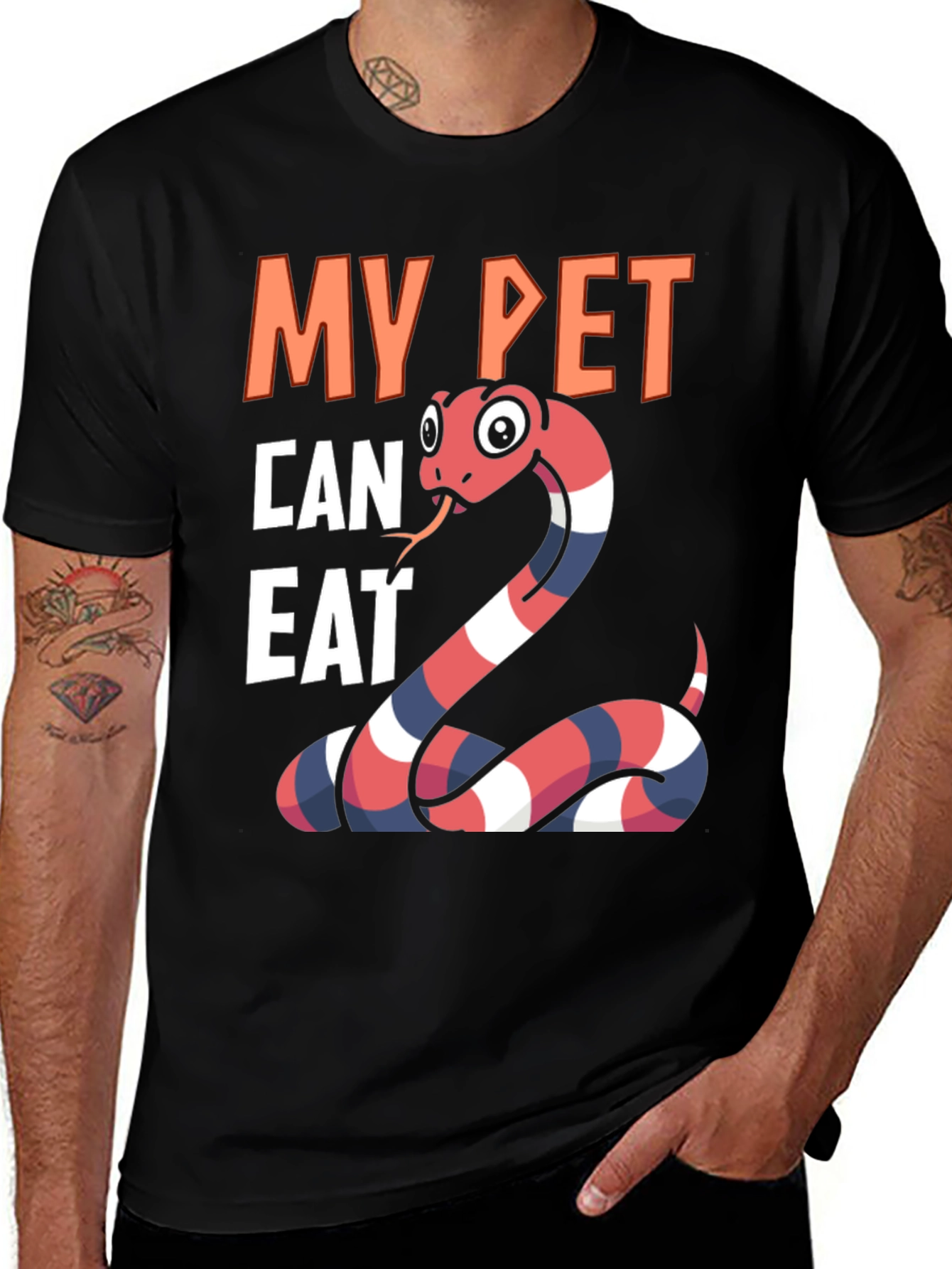 My Pet Can Eat Snake Graphic T-Shirt