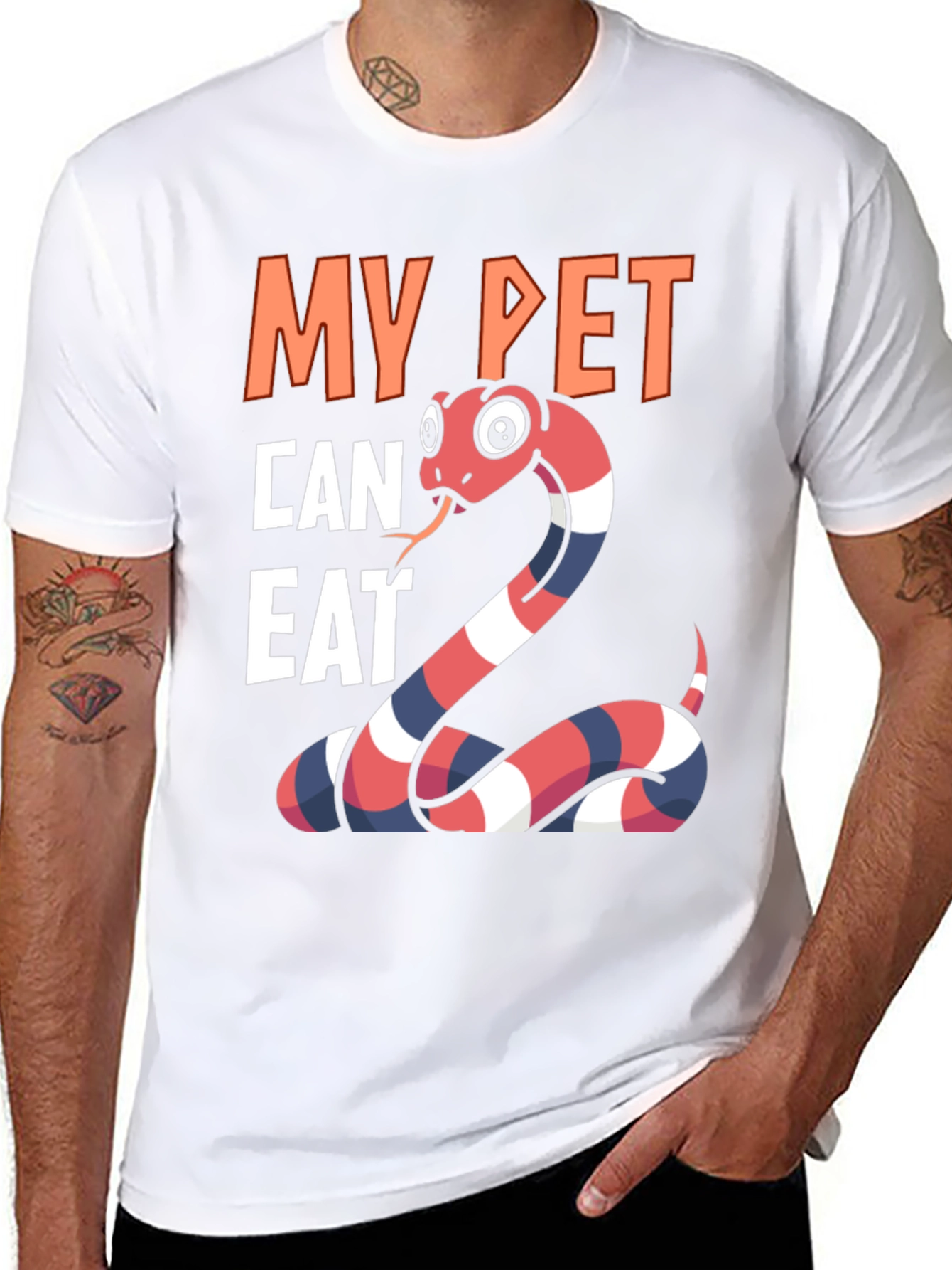 My Pet Can Eat Snake Graphic T-Shirt