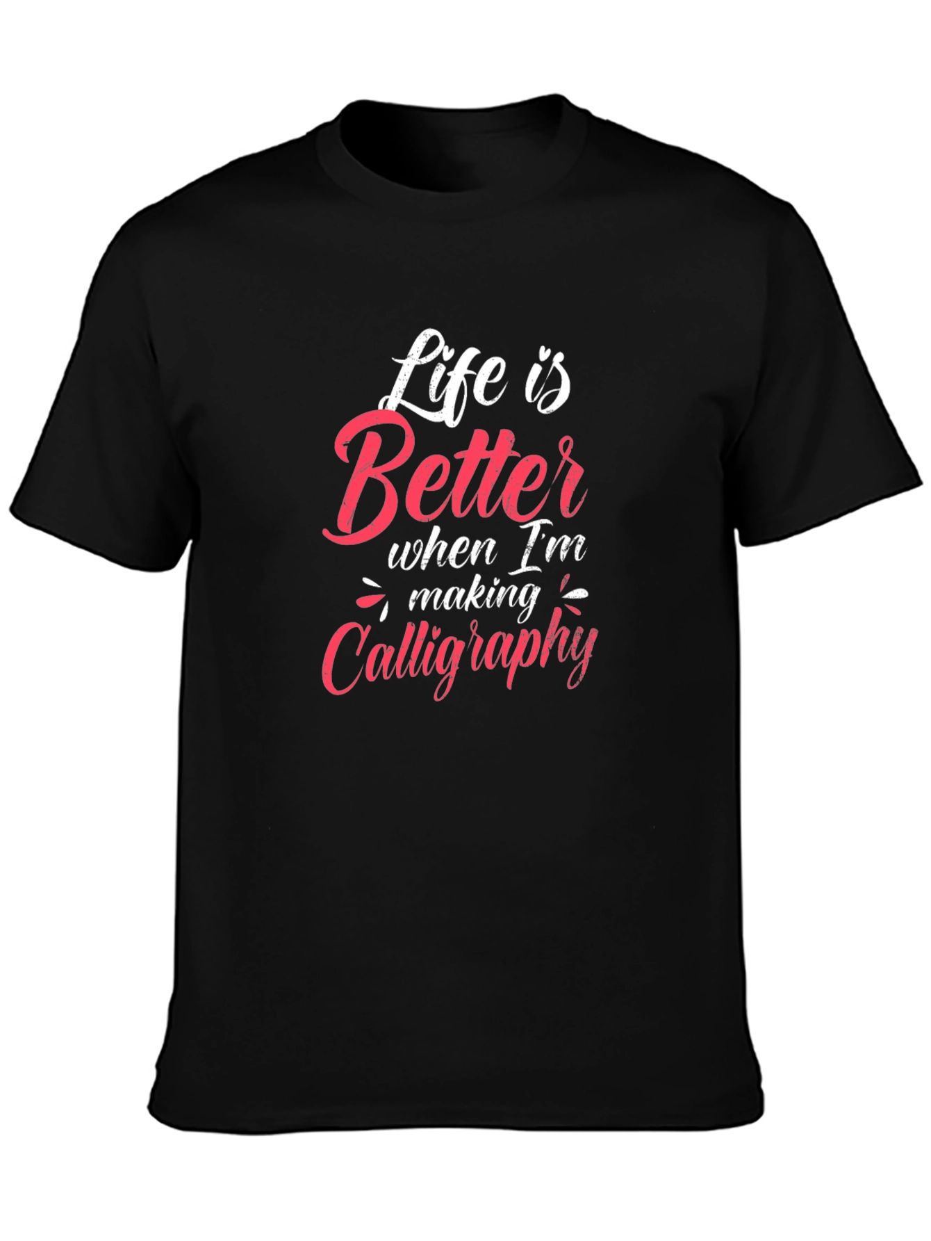Calligraphy Lovers Black T-Shirt