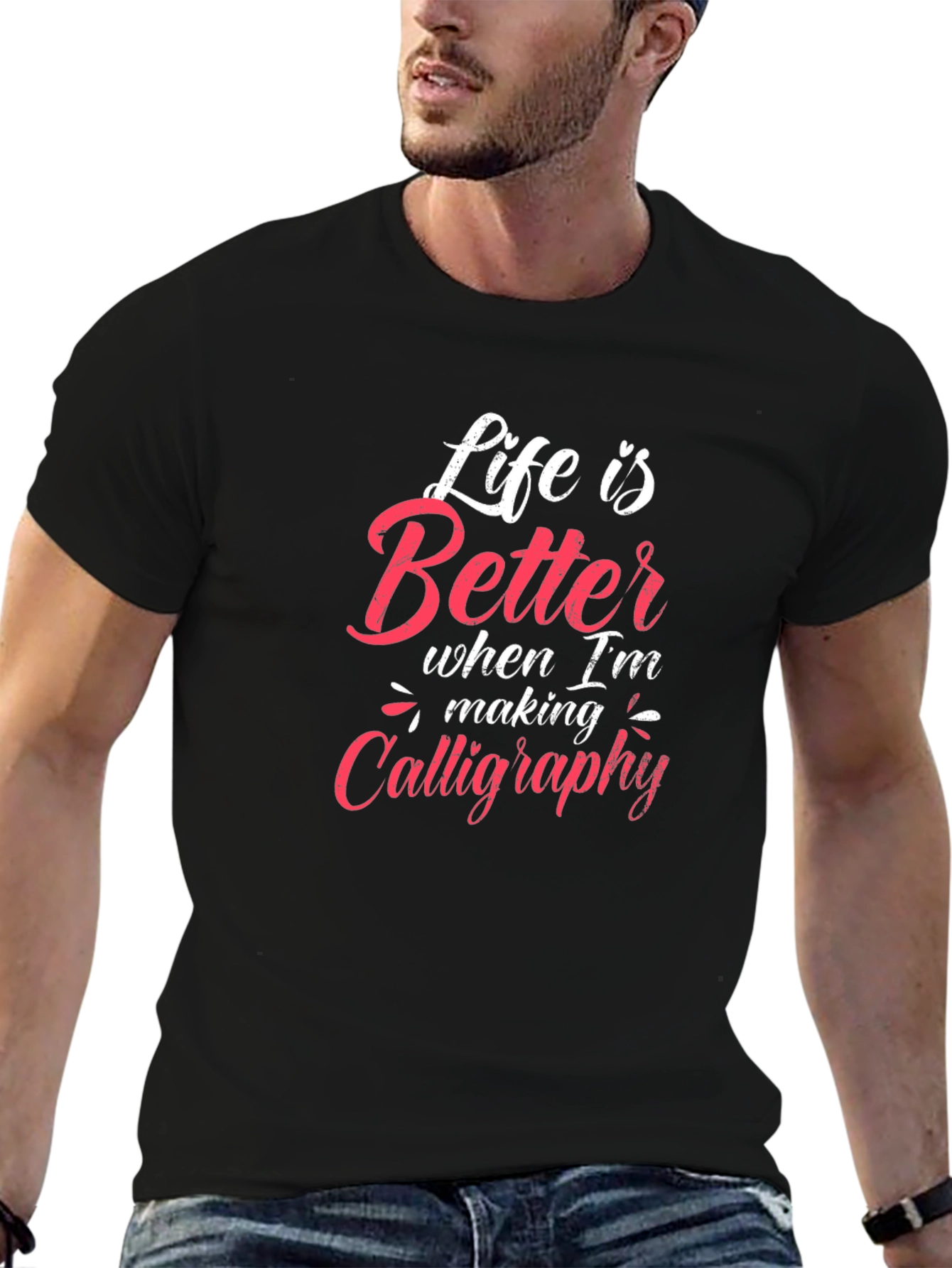 Calligraphy Lovers Black T-Shirt