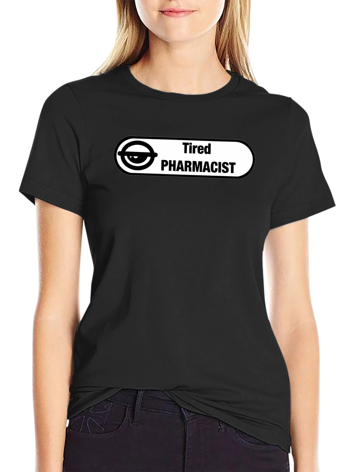 Tired Pharmacist T-Shirt - Funny Design
