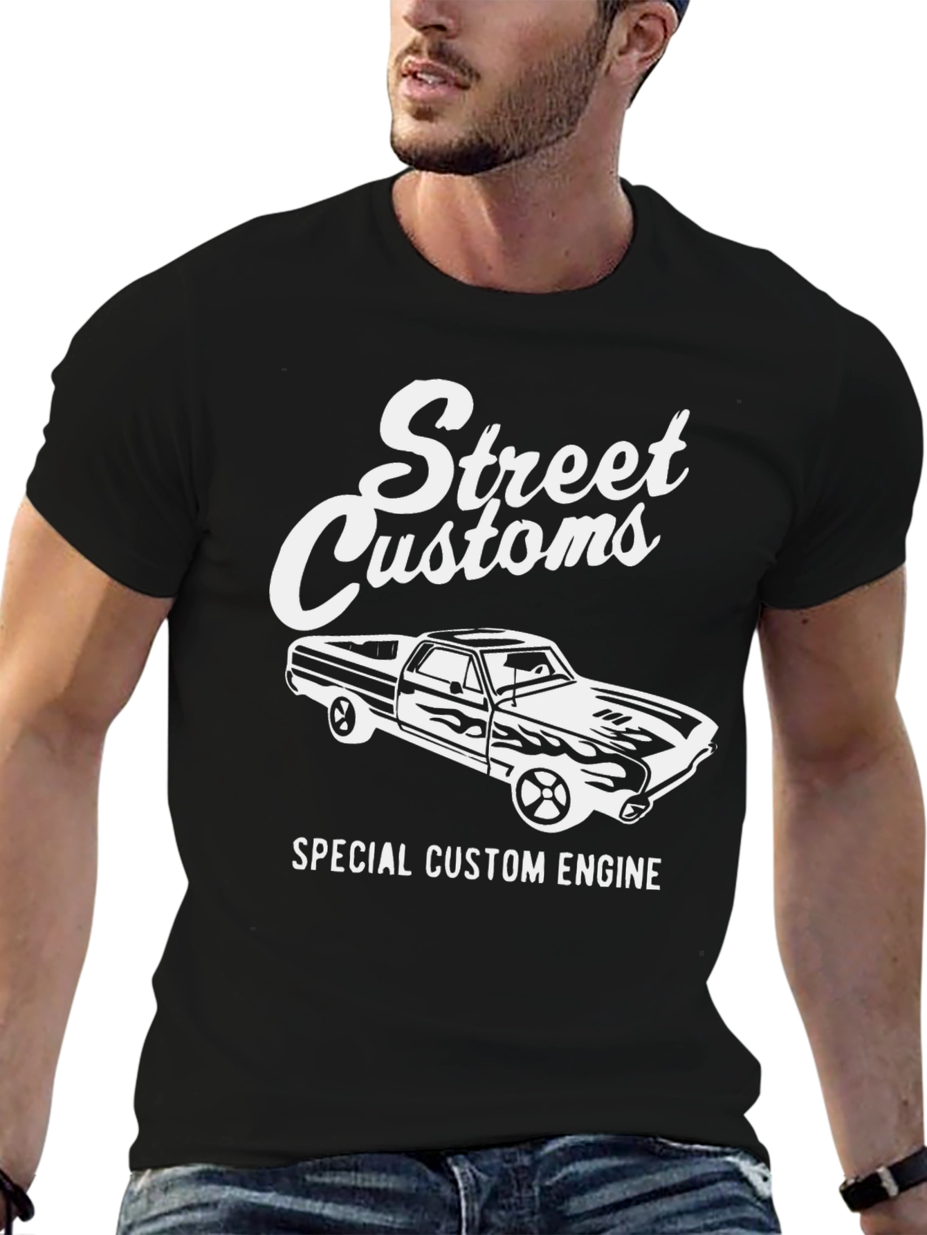 Street Customs Special Engine Black T-Shirt