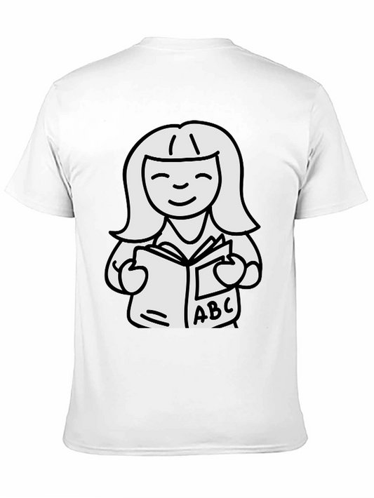 Bookworm Graphic Tee - Black Cotton Unisex