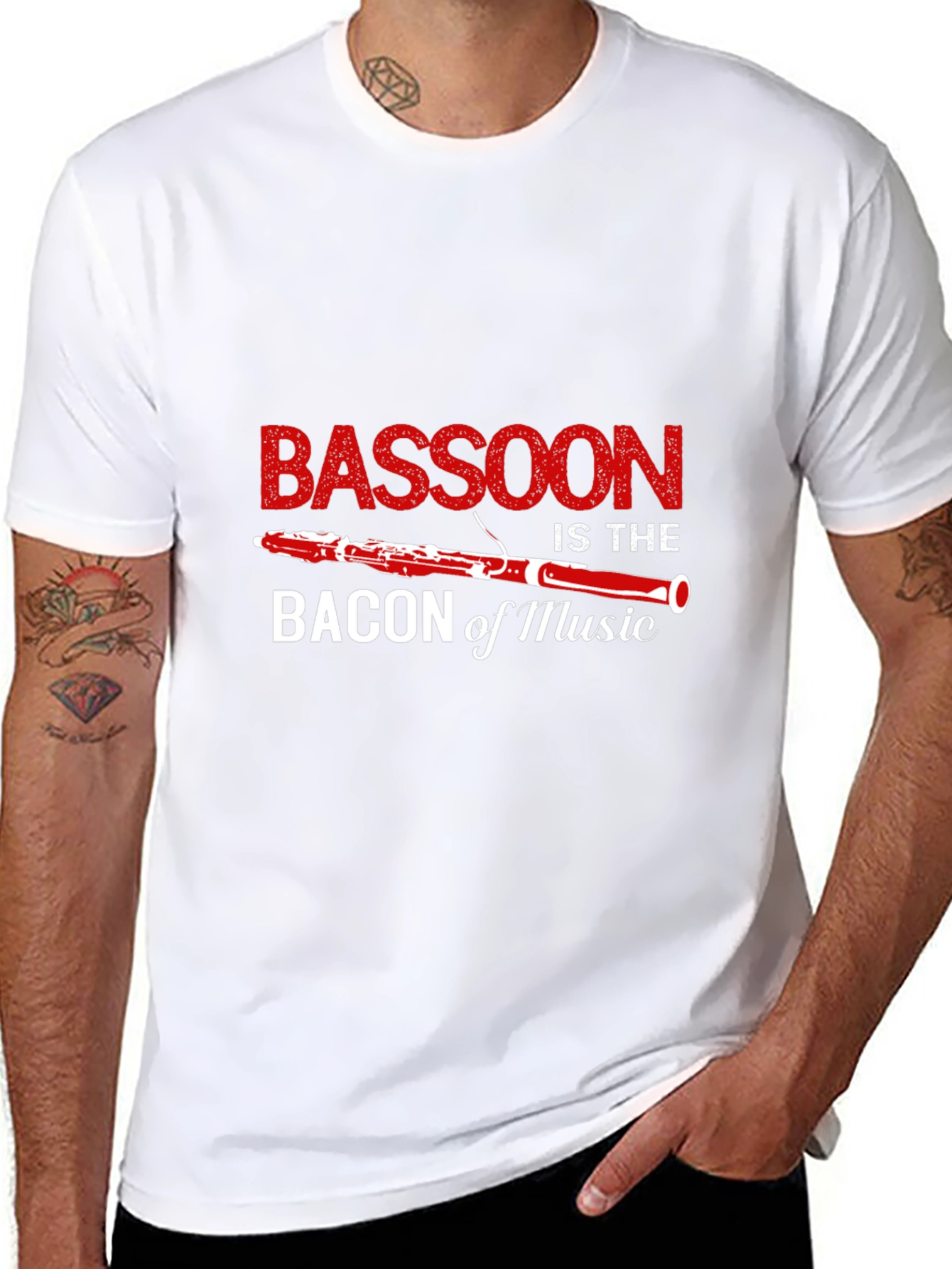 Bassoon Bacon of Music Funny Musician T-Shirt