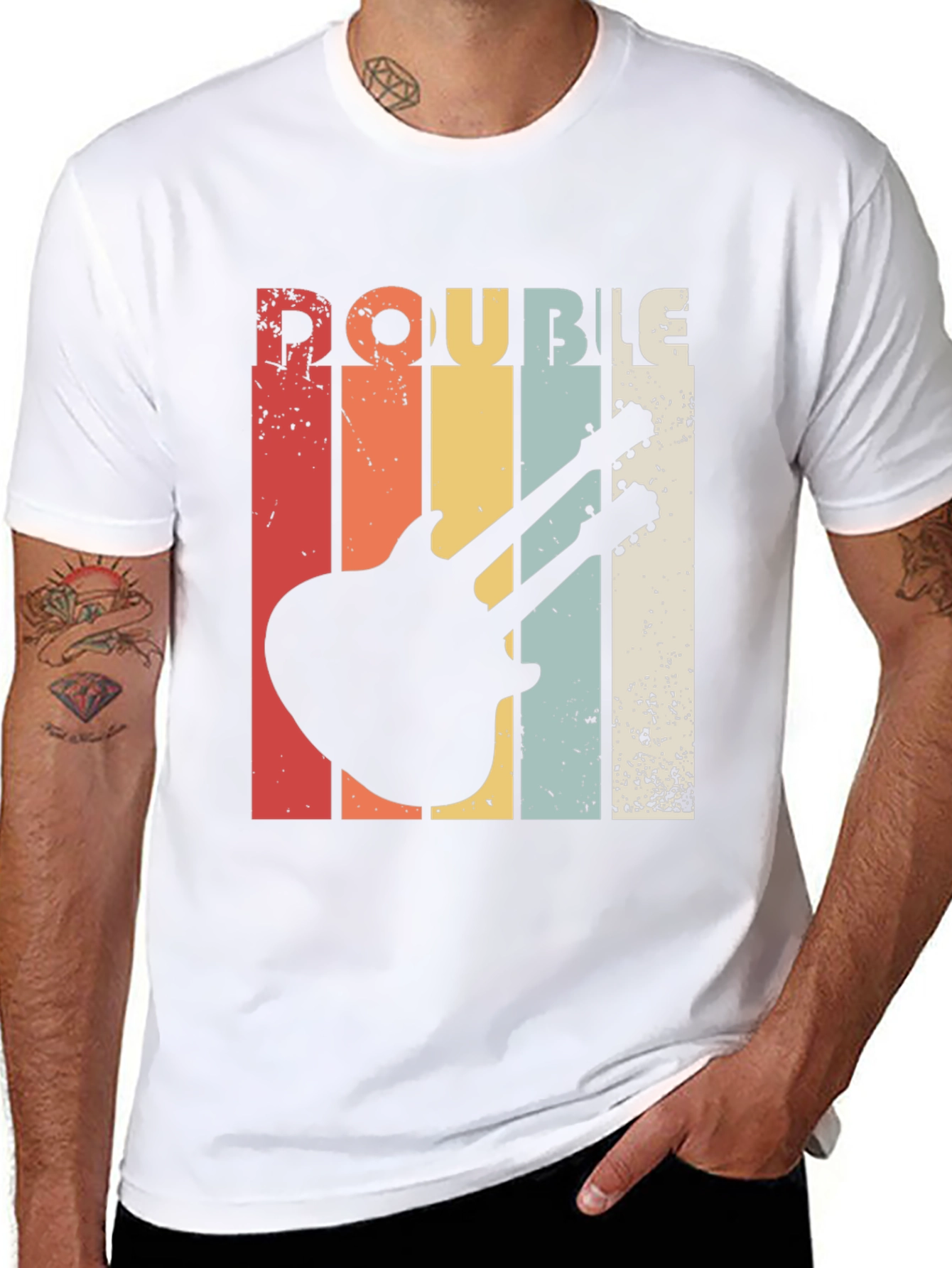 Retro Double Neck Guitar T-Shirt