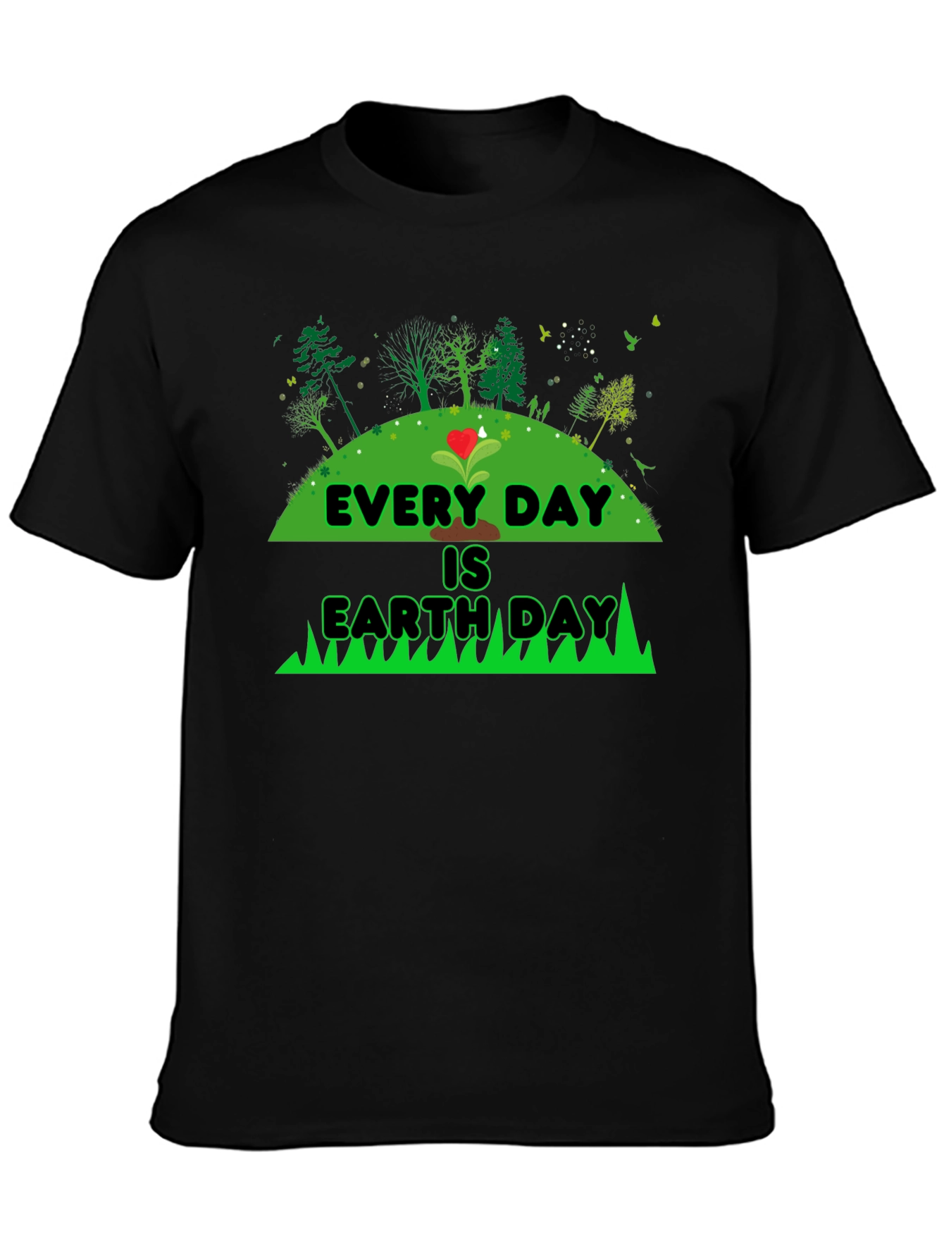 Every Day is Earth Day Black Graphic Tee