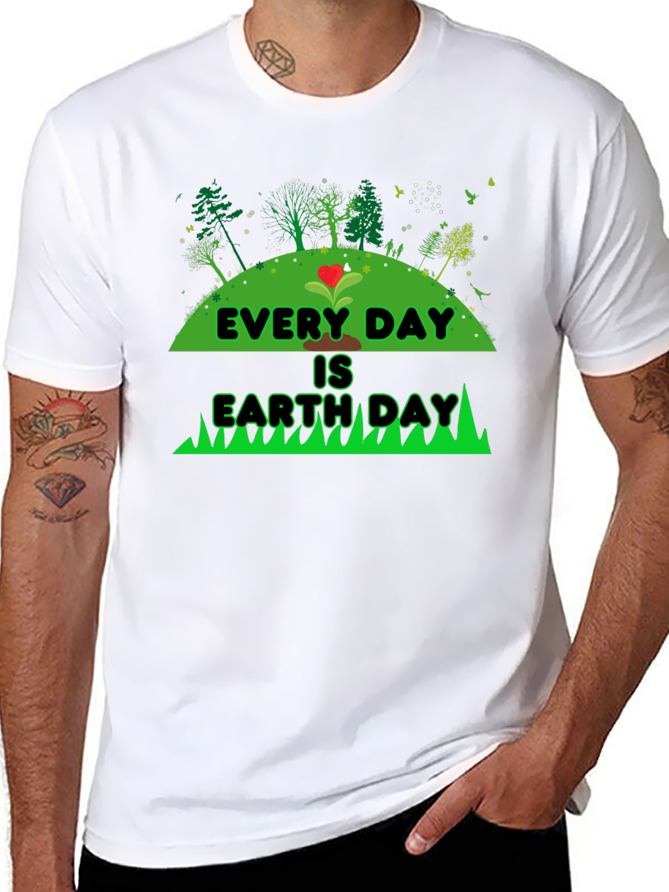 Every Day is Earth Day Black Graphic Tee