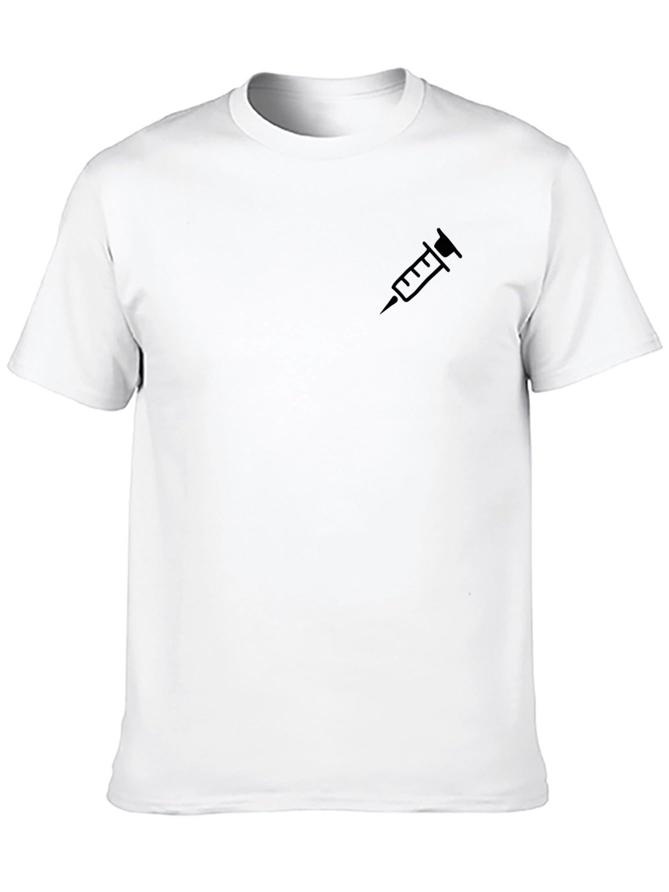 Injection Syringe Graphic Tee - Black Cotton T-Shirt