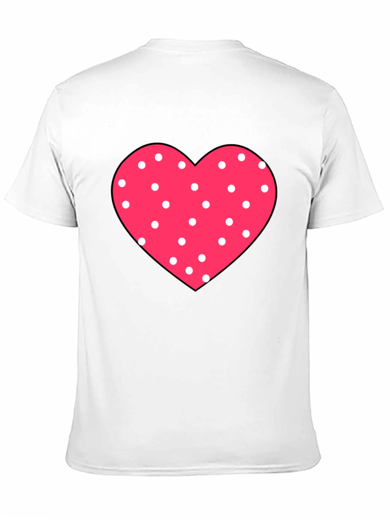 Heart Polka Dot Black Tee