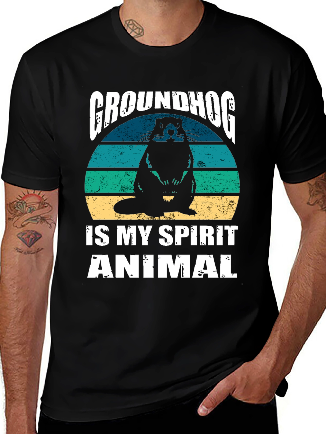 Groundhog Spirit Animal Graphic T-Shirt