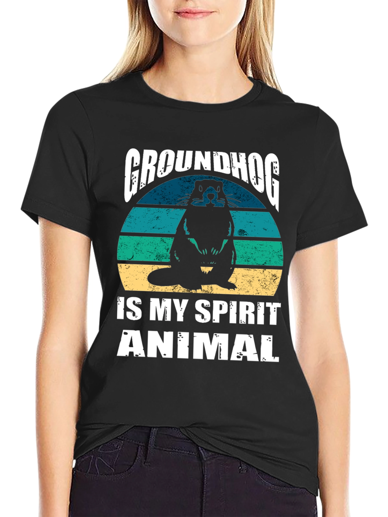 Groundhog Spirit Animal Graphic T-Shirt