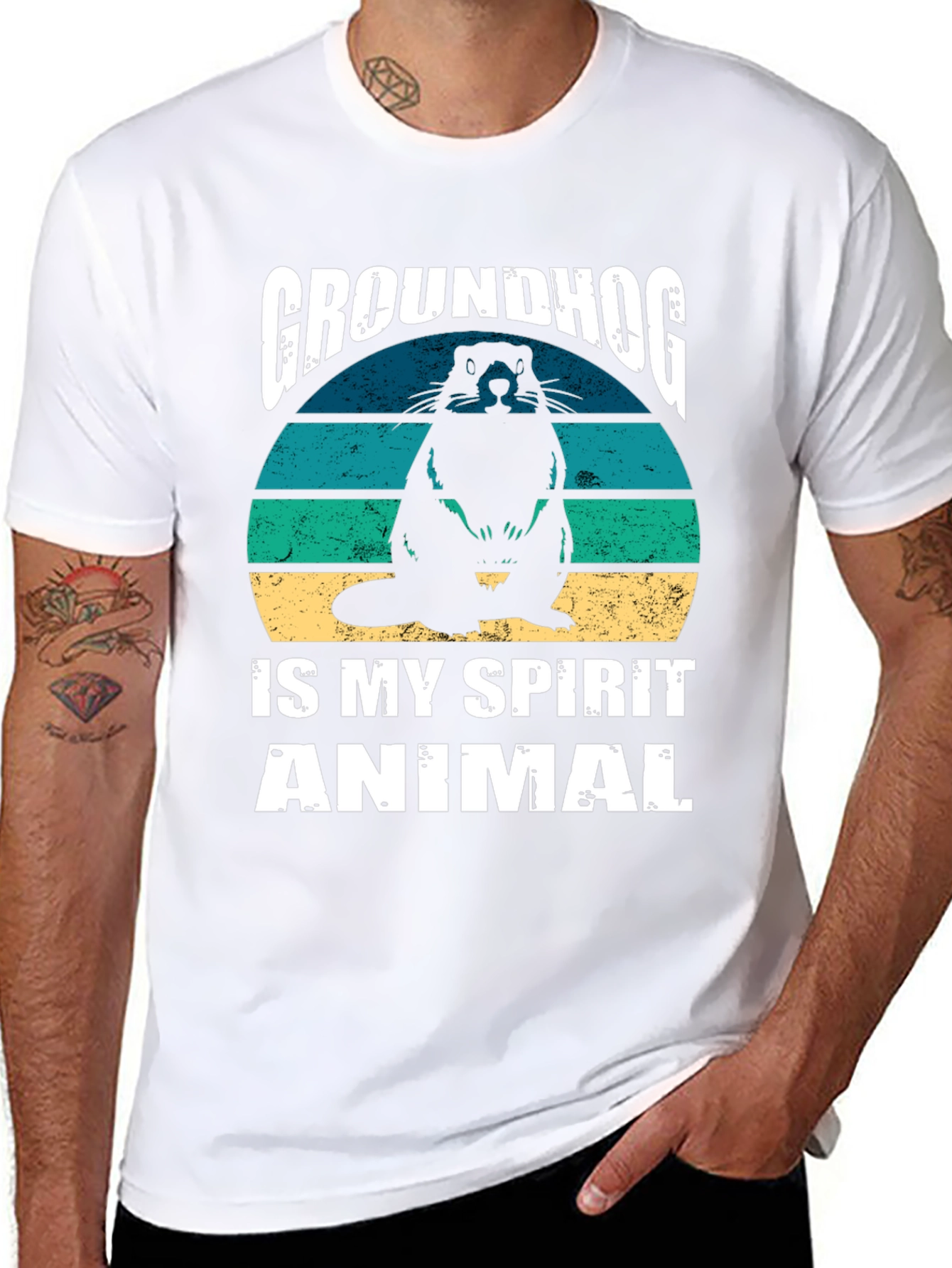 Groundhog Spirit Animal Graphic T-Shirt