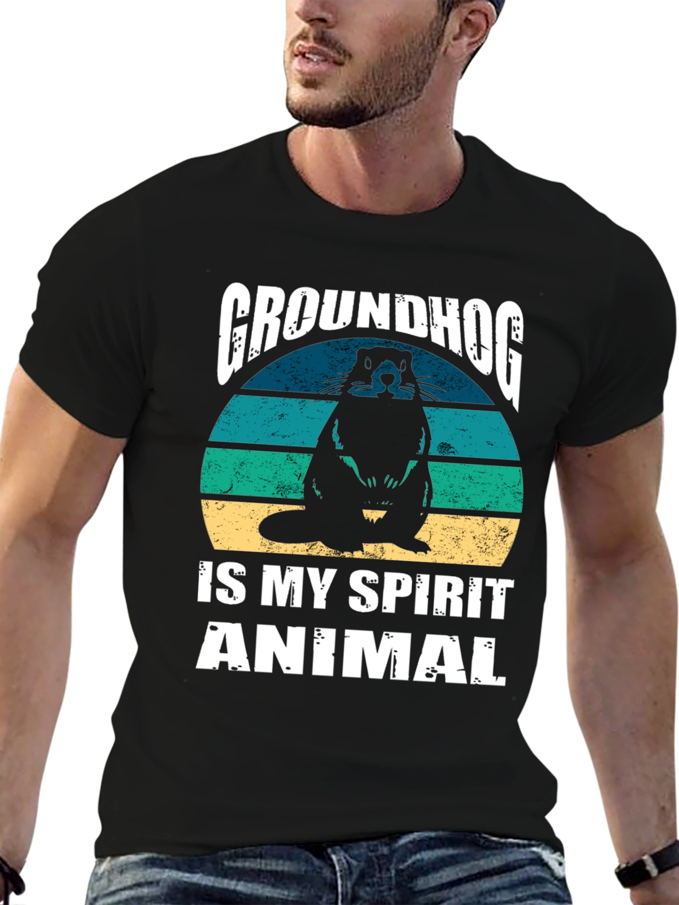 Groundhog Spirit Animal Graphic T-Shirt