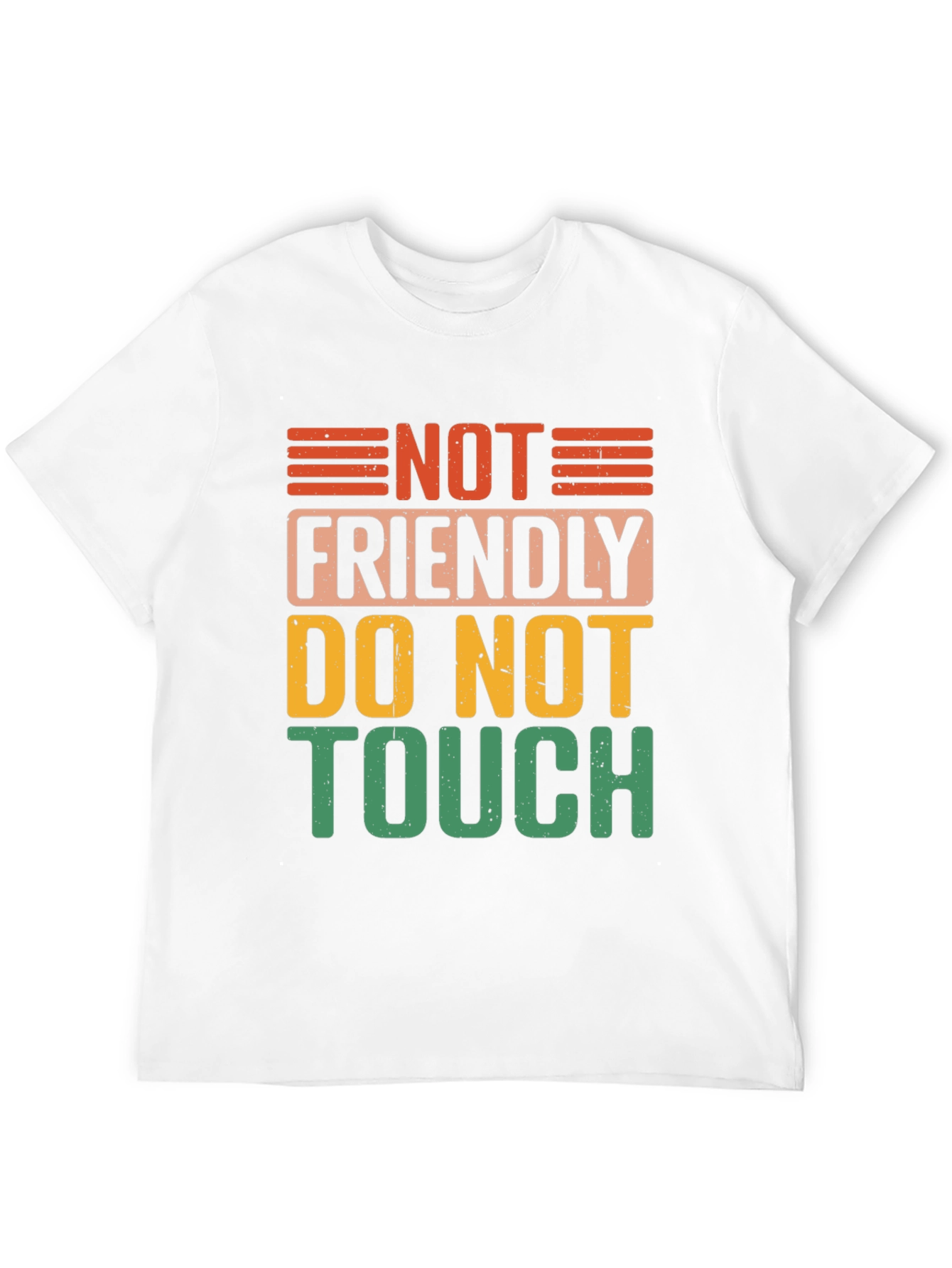 Not Friendly Do Not Touch Black Graphic Tee