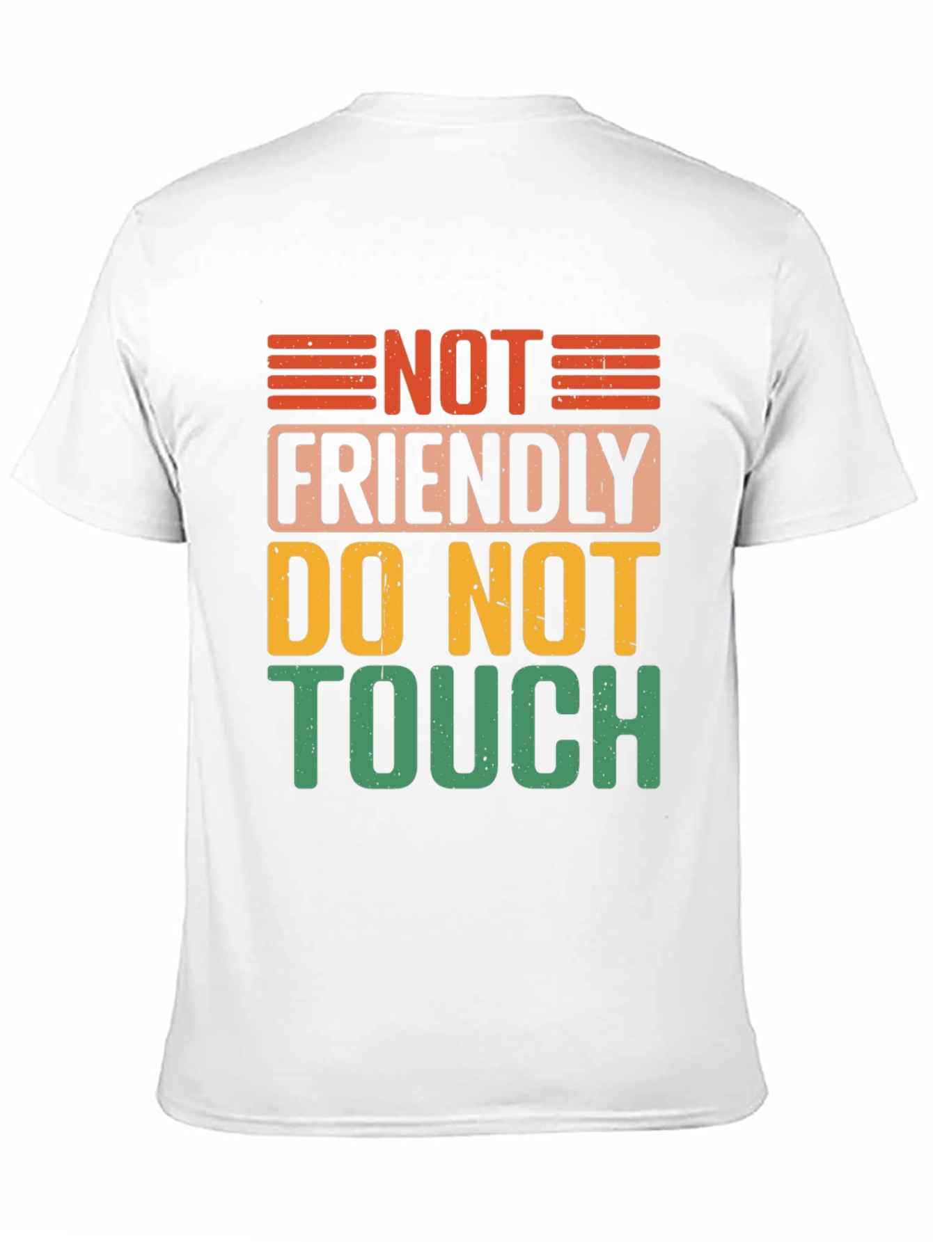 Not Friendly Do Not Touch Black Graphic Tee