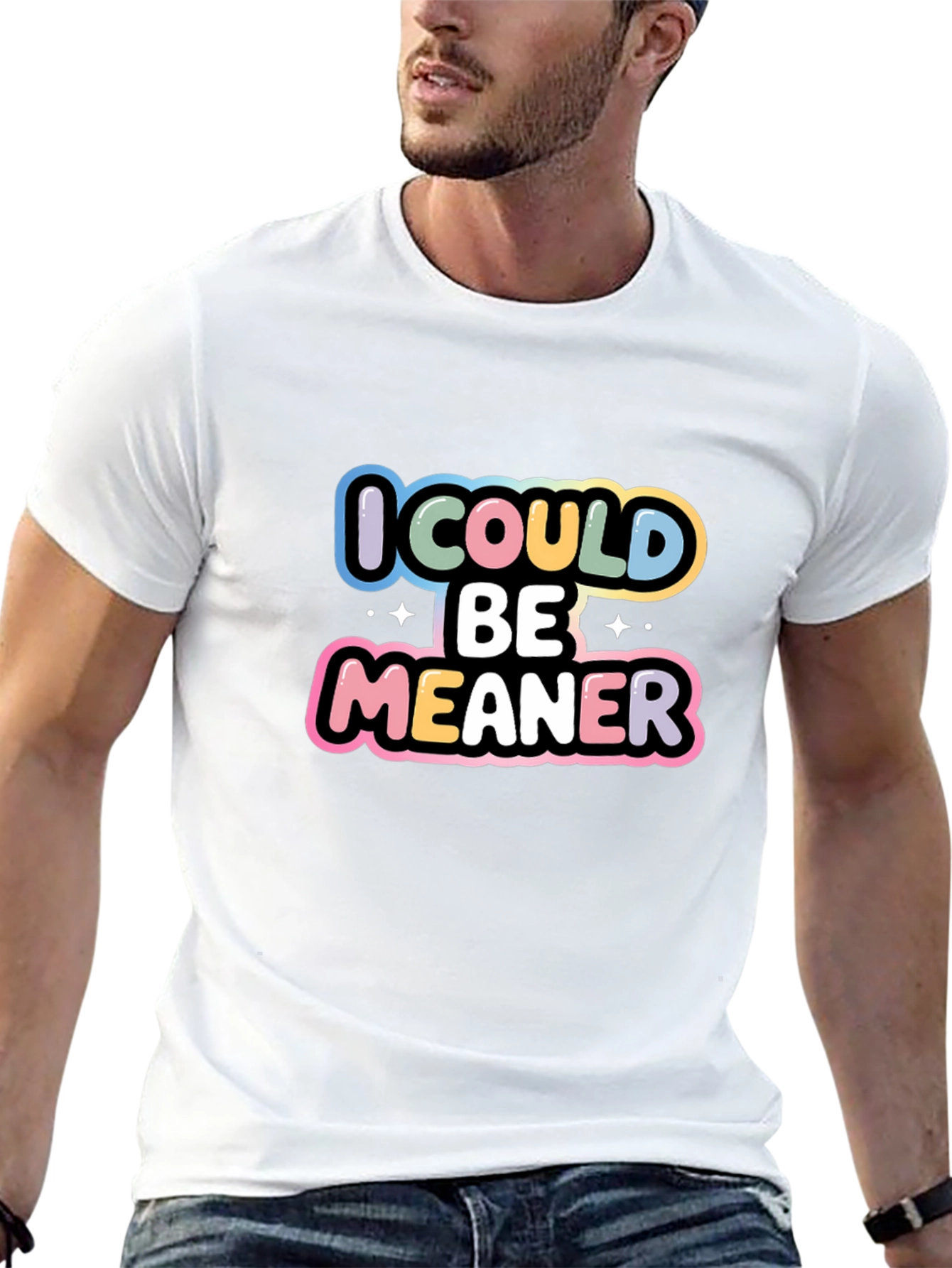 I Could Be Meaner Black Graphic Tee