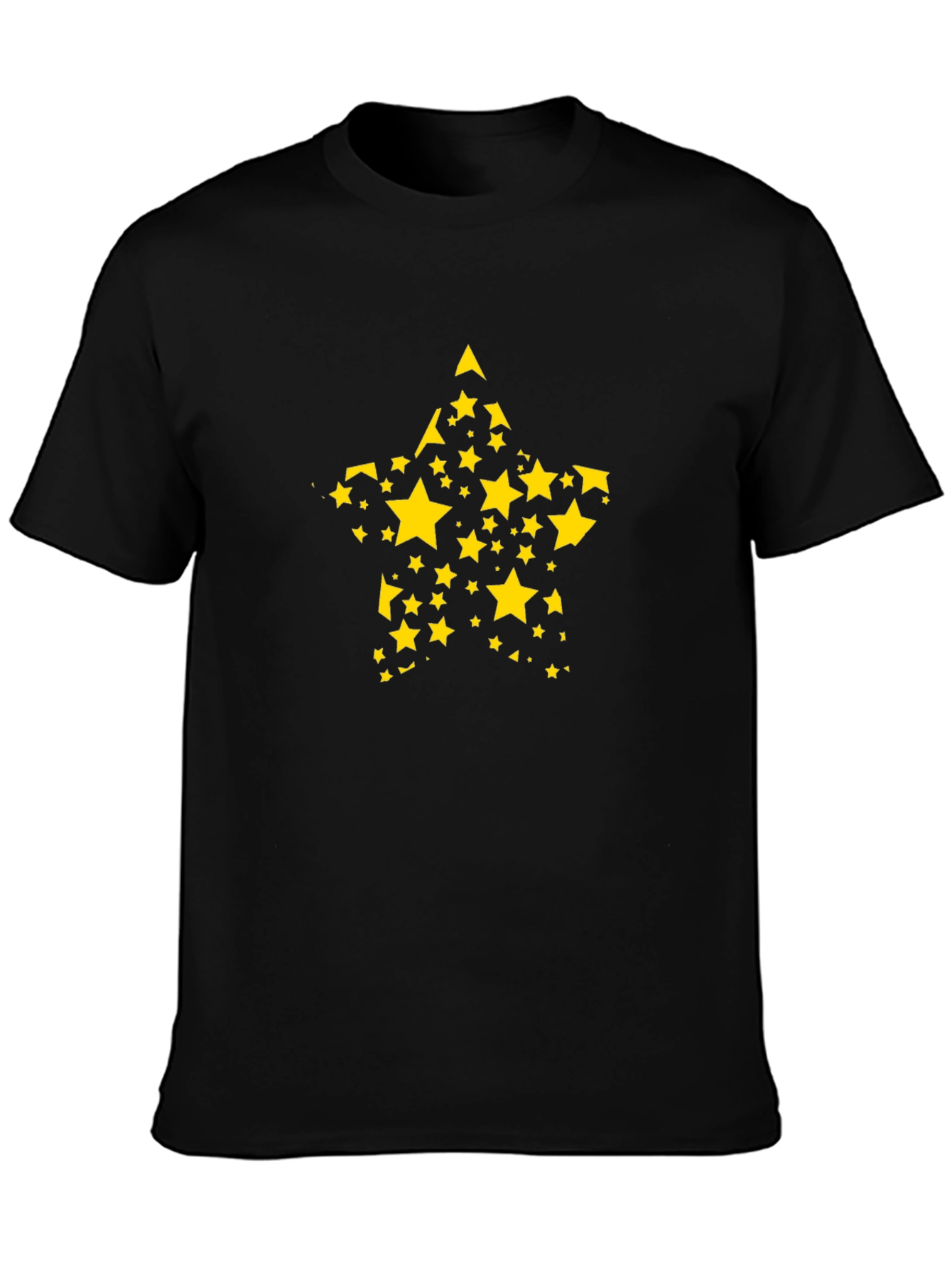 Starry Star T-Shirt - Black Cotton Tee