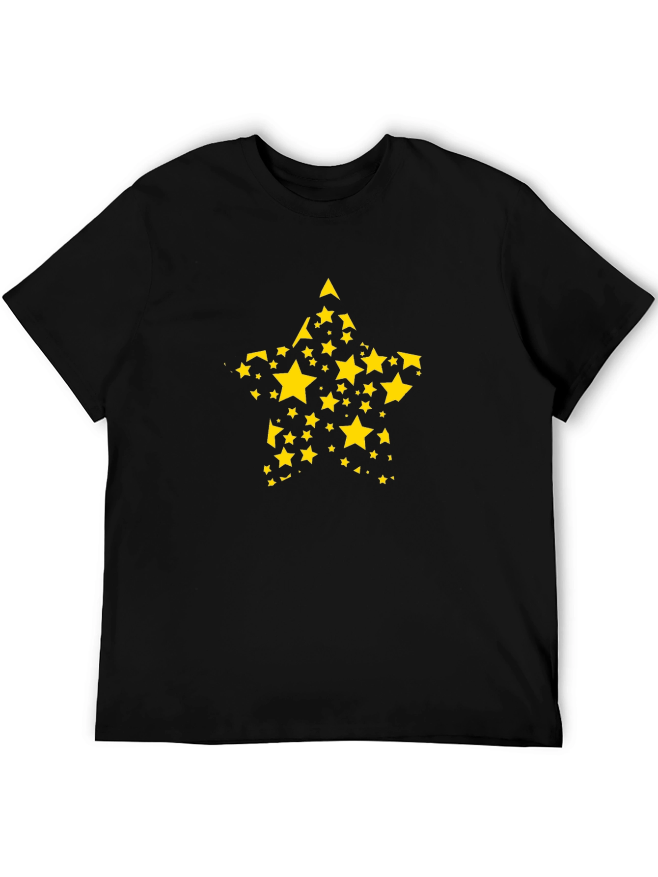 Starry Star T-Shirt - Black Cotton Tee