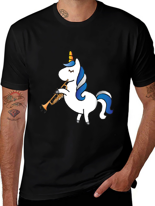 Unicorn Trumpet Black T-Shirt
