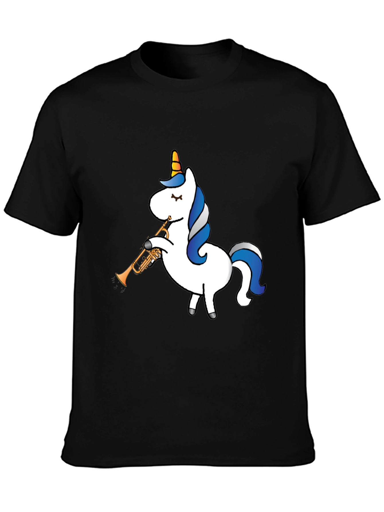 Unicorn Trumpet Black T-Shirt
