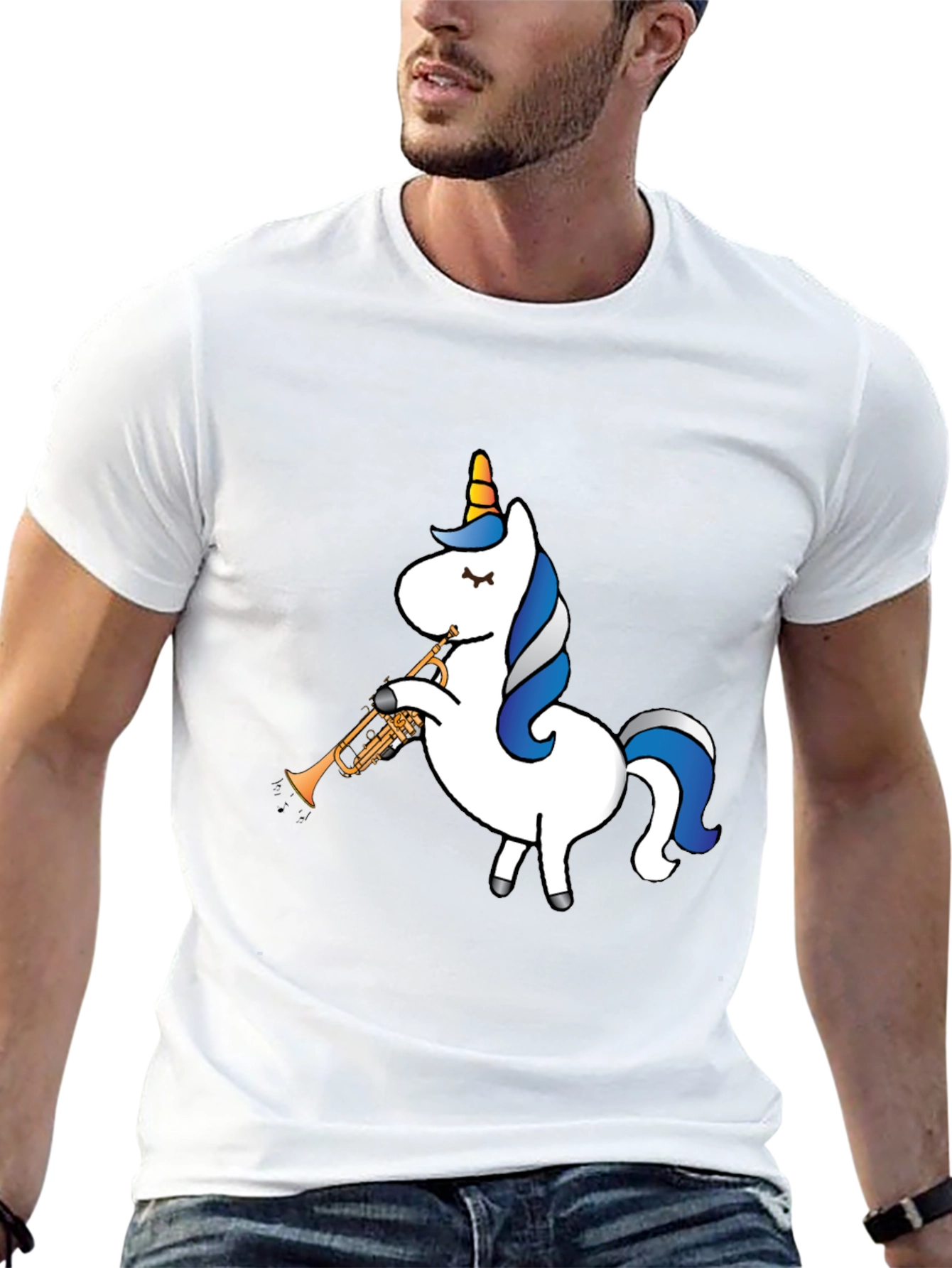 Unicorn Trumpet Black T-Shirt
