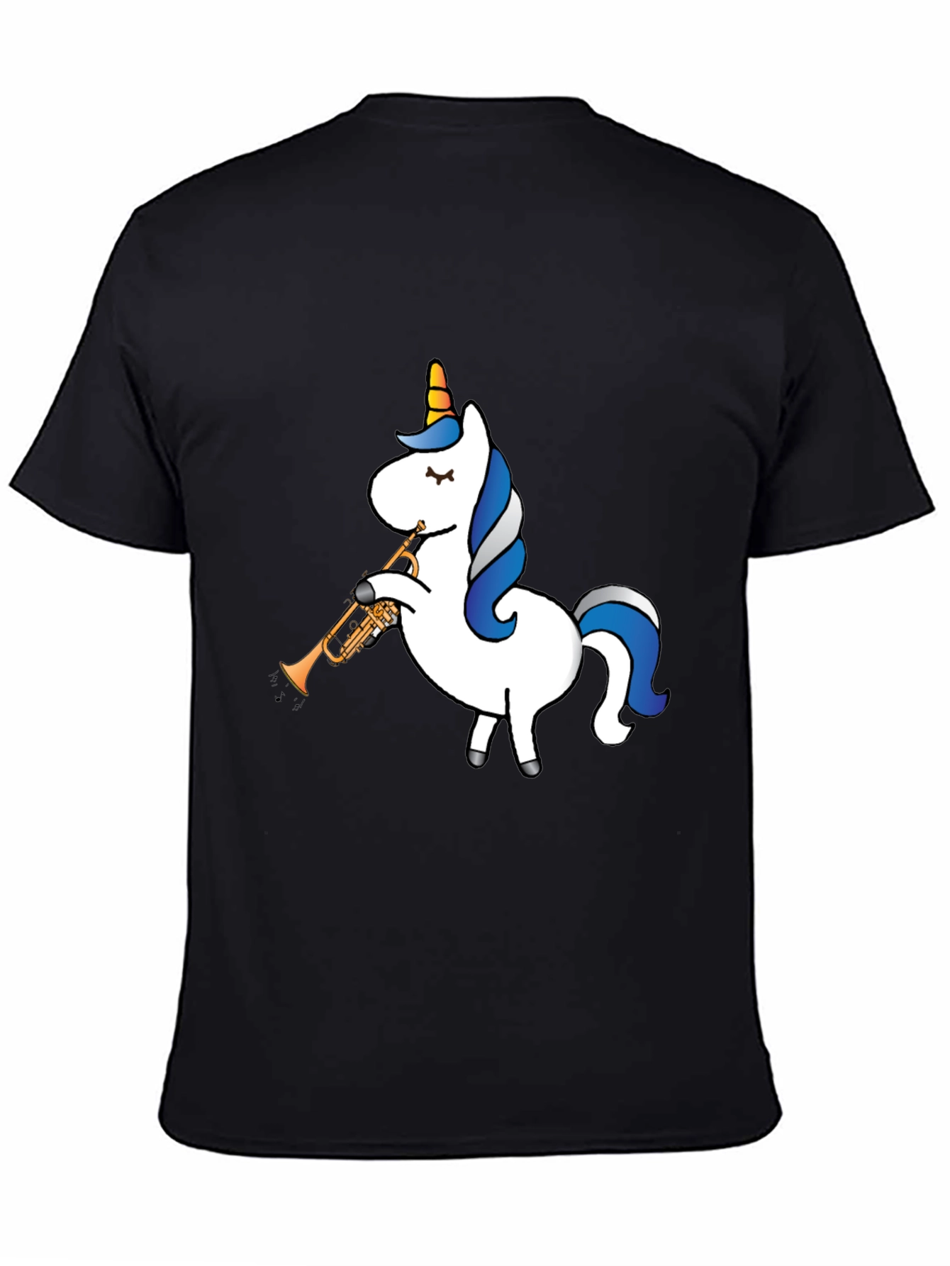 Unicorn Trumpet Black T-Shirt
