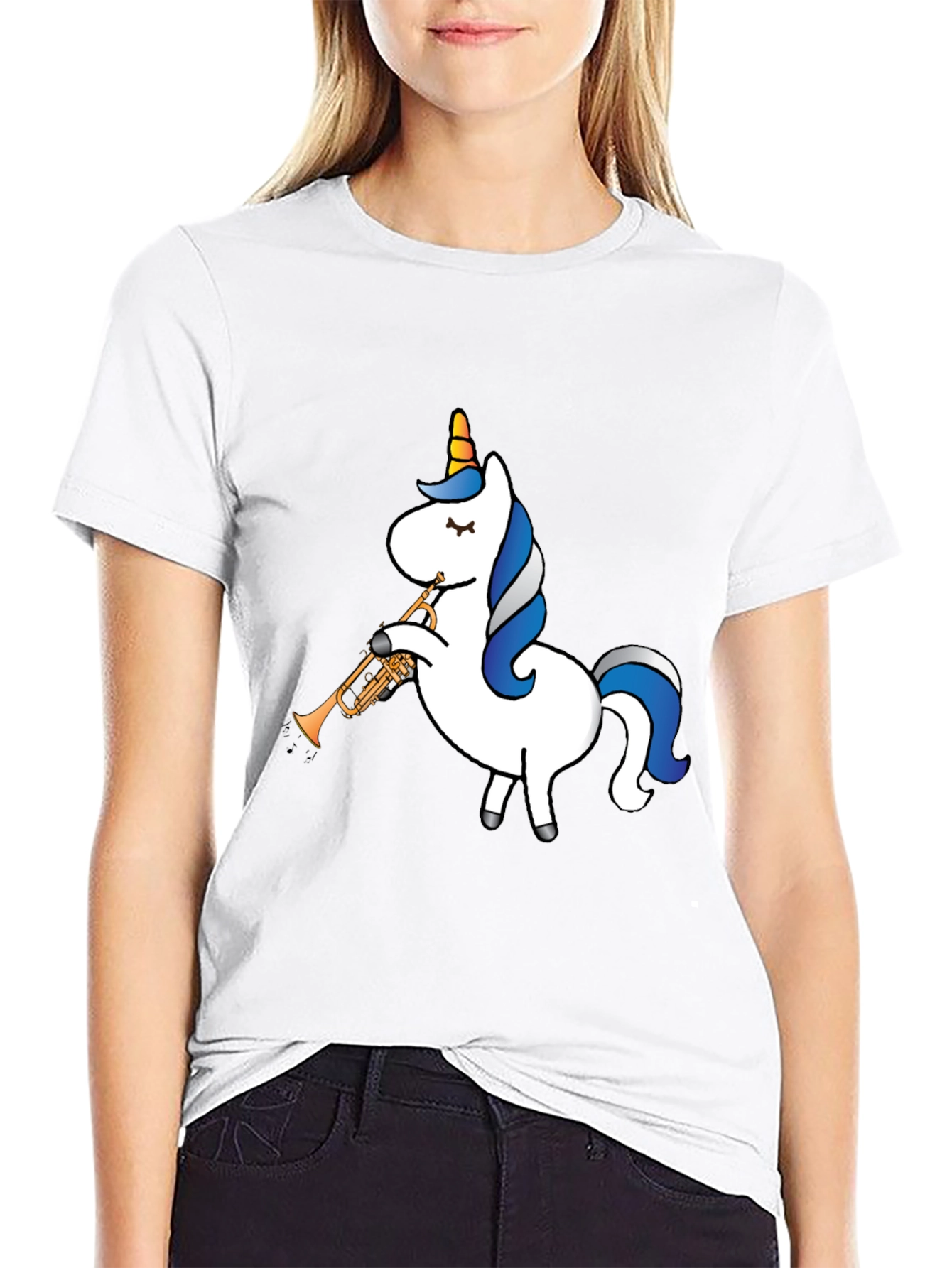 Unicorn Trumpet Black T-Shirt