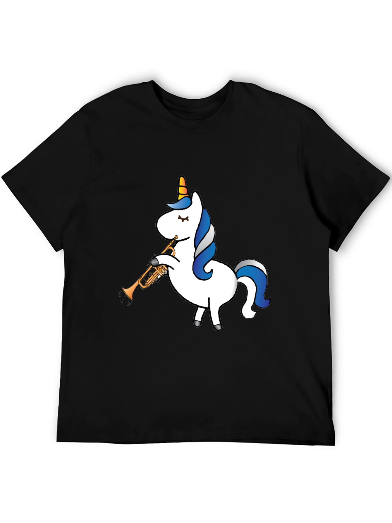 Unicorn Trumpet Black T-Shirt