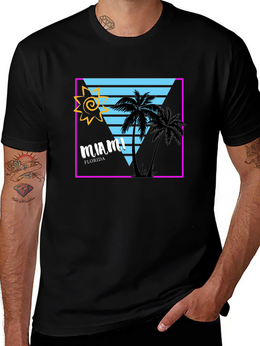 Miami Florida Graphic Tee - Retro Design