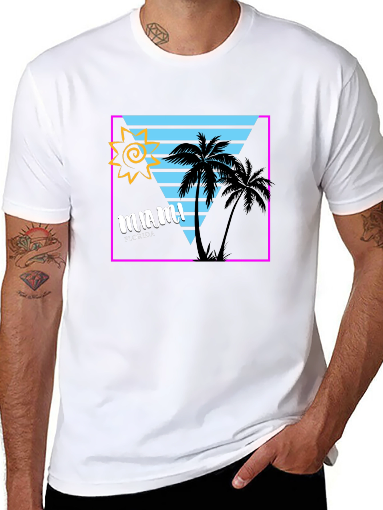 Miami Florida Graphic Tee - Retro Design