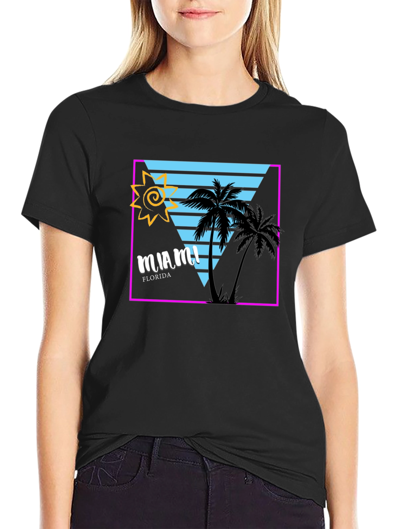 Miami Florida Graphic Tee - Retro Design