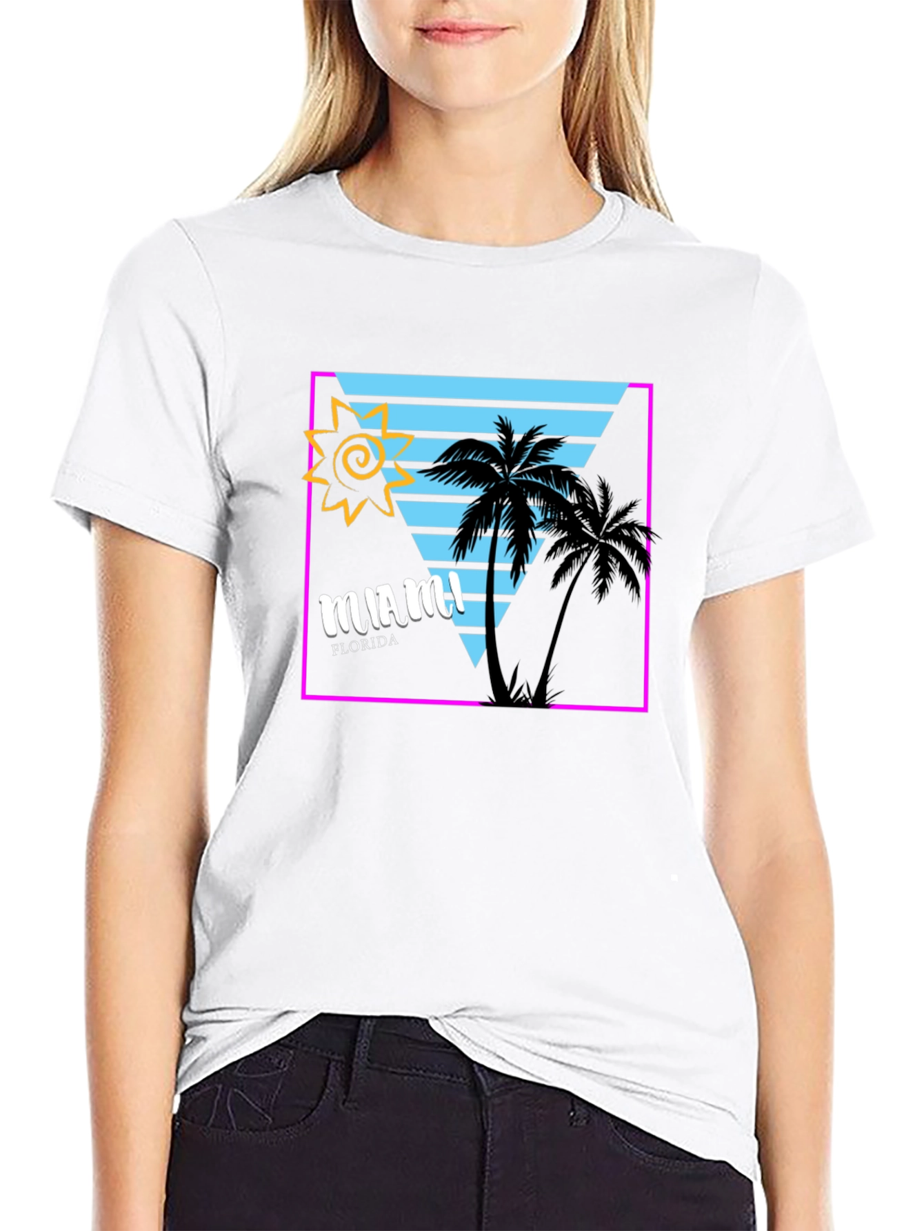 Miami Florida Graphic Tee - Retro Design