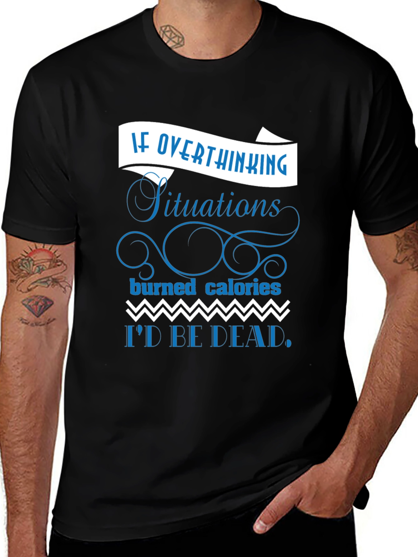 Funny Overthinking T-Shirt - Black