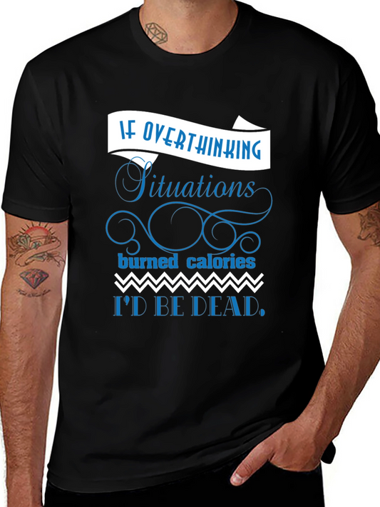 Funny Overthinking T-Shirt - Black