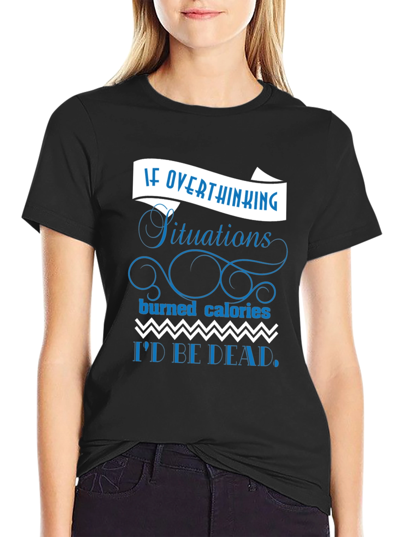 Funny Overthinking T-Shirt - Black