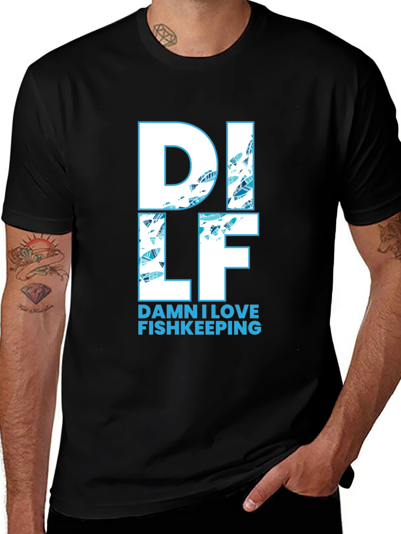DILF Damn I Love Fishkeeping Graphic Tee