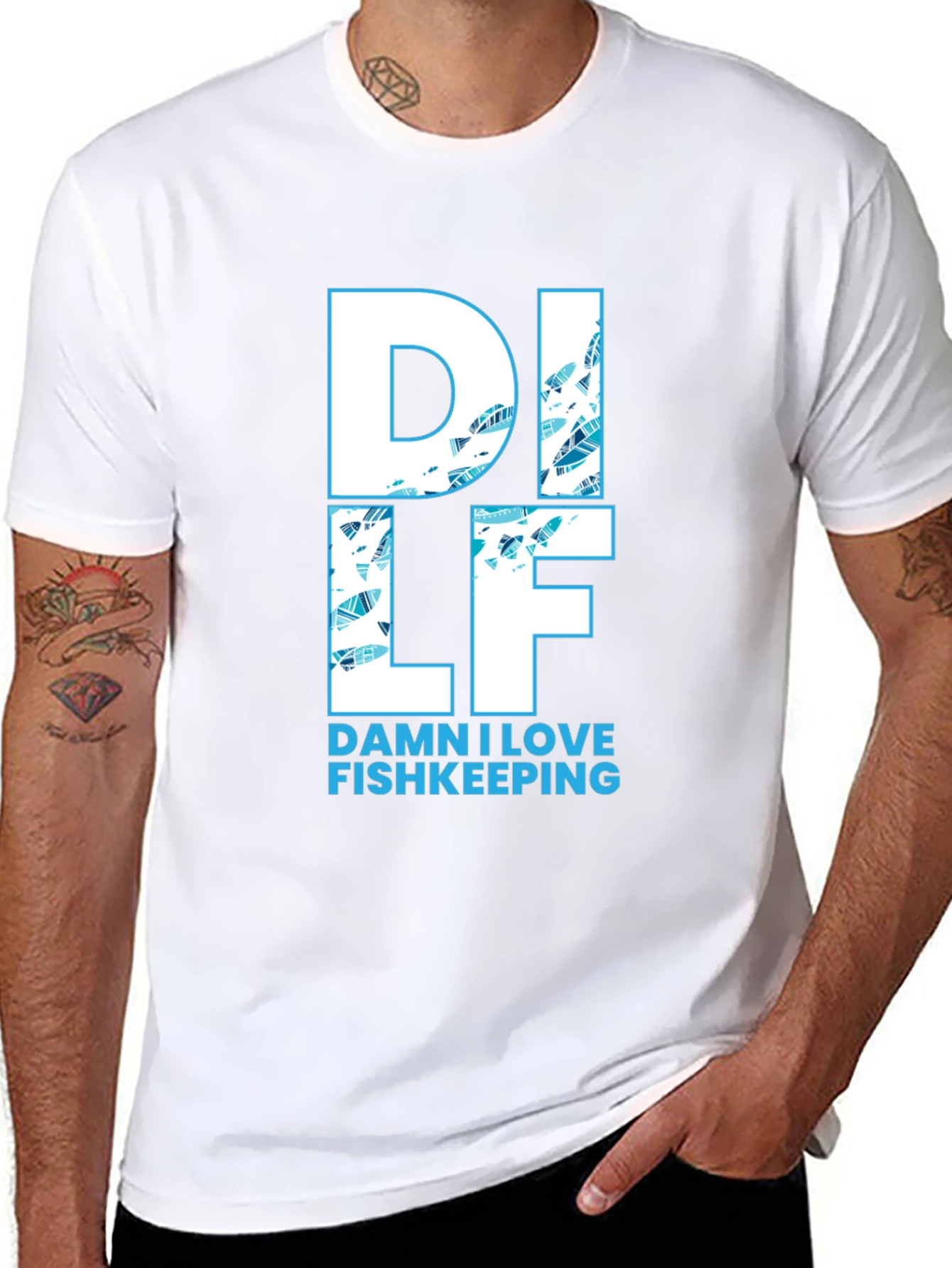 DILF Damn I Love Fishkeeping Graphic Tee