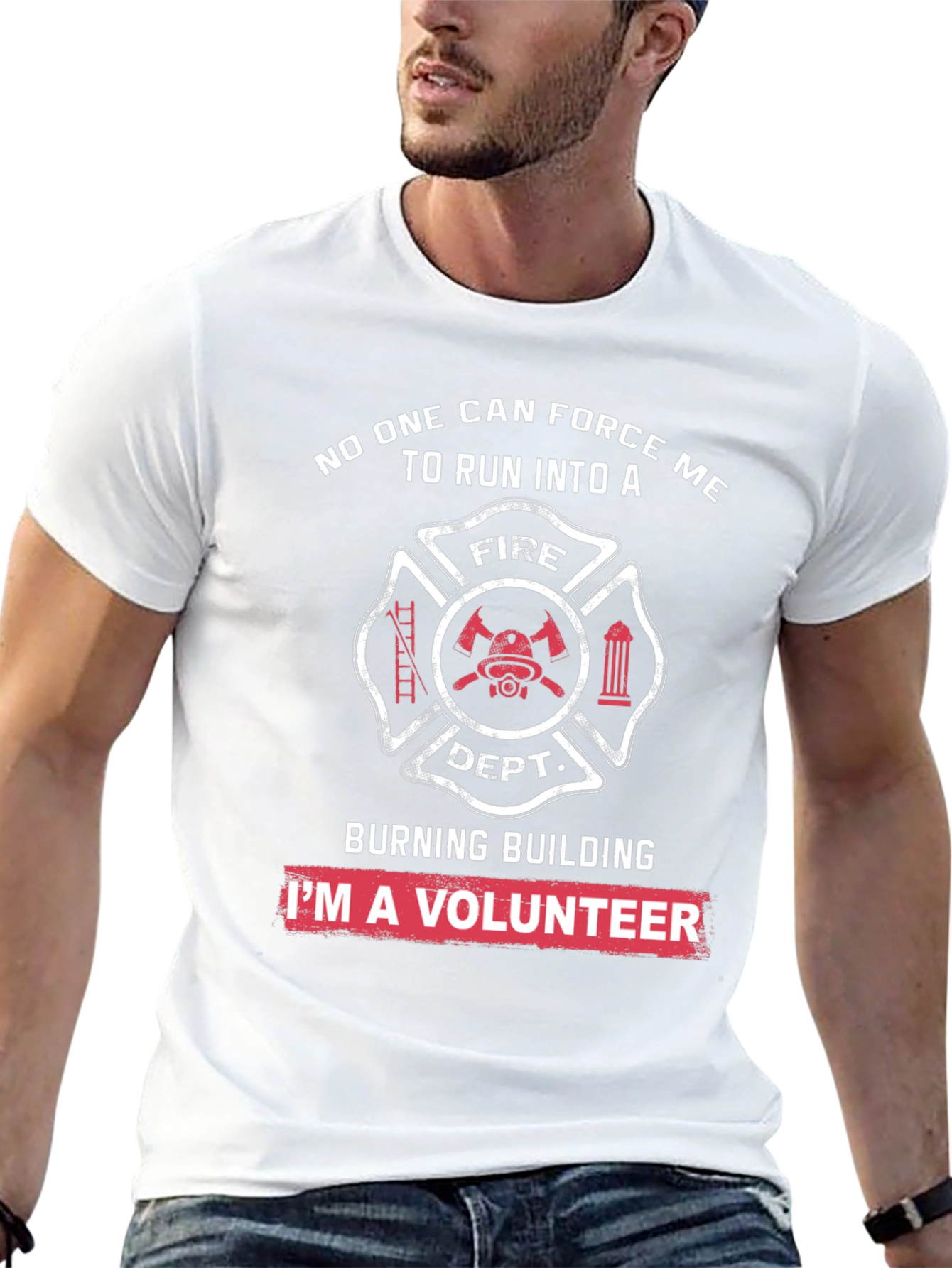Volunteer Firefighter T-Shirt - Burning Building