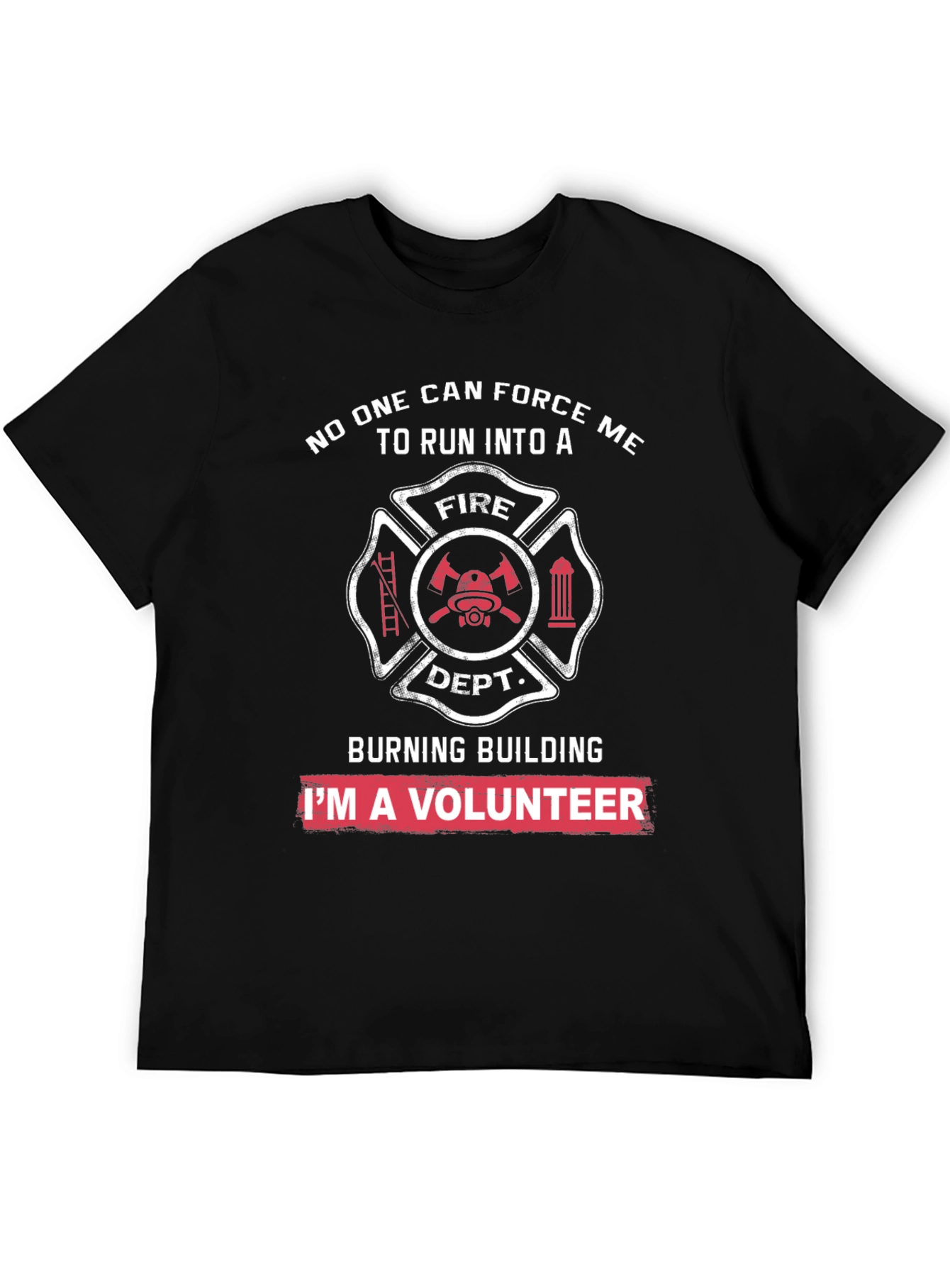 Volunteer Firefighter T-Shirt - Burning Building