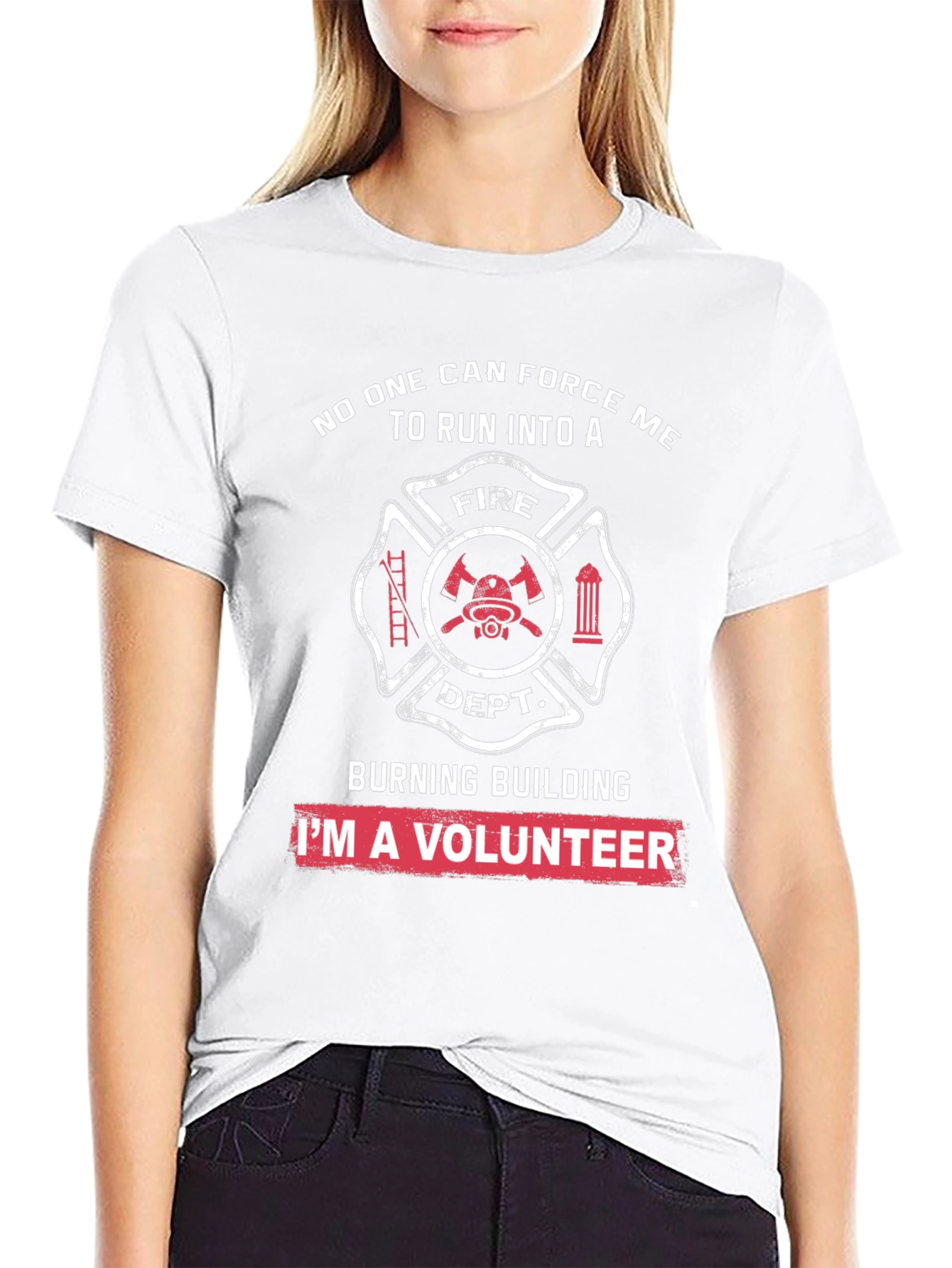 Volunteer Firefighter T-Shirt - Burning Building