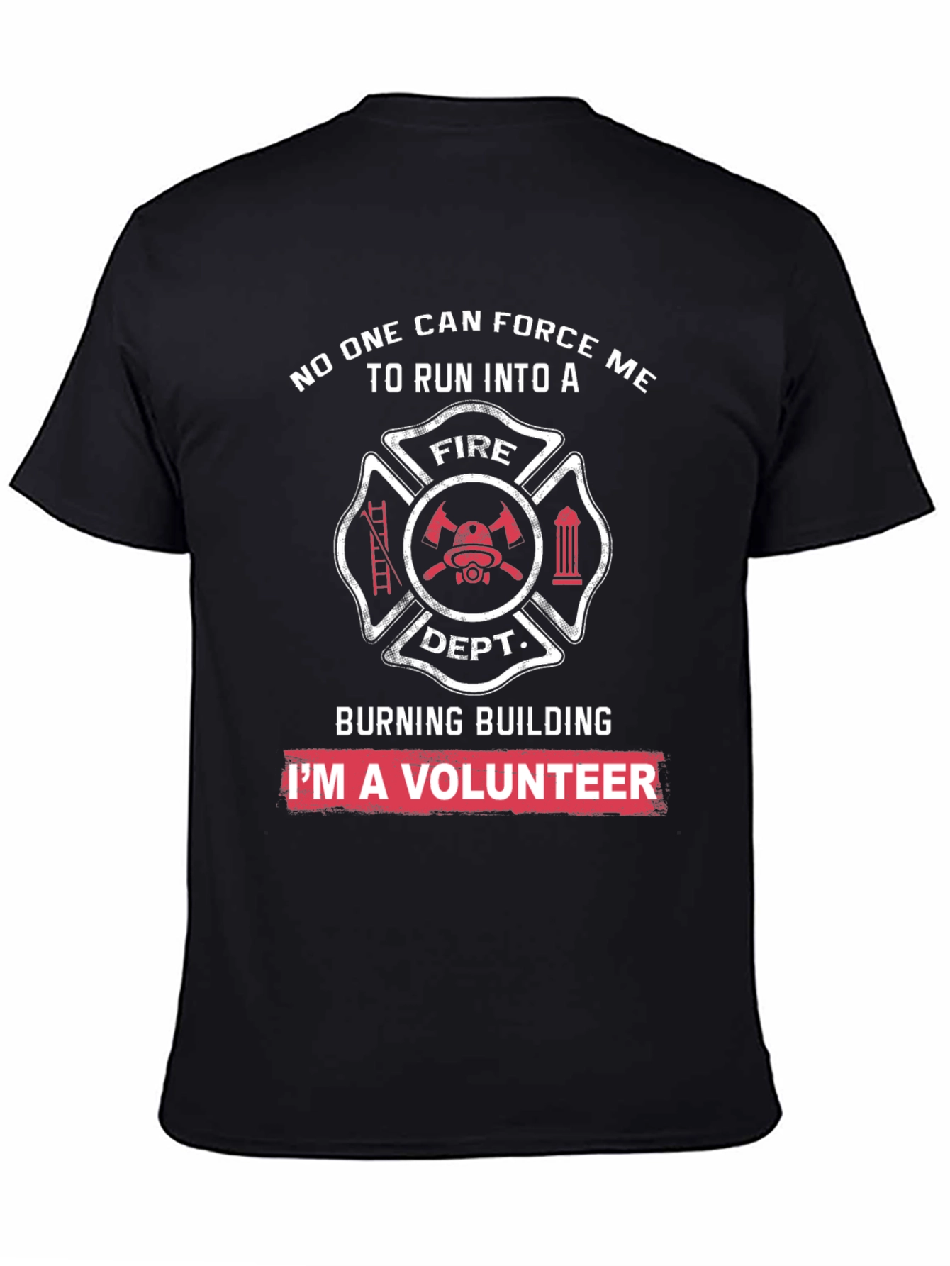 Volunteer Firefighter T-Shirt - Burning Building