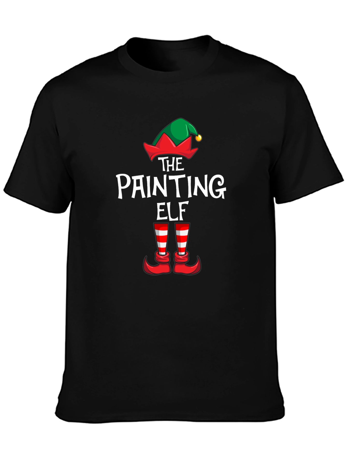 The Painting Elf T-Shirt: Holiday Painter Tee