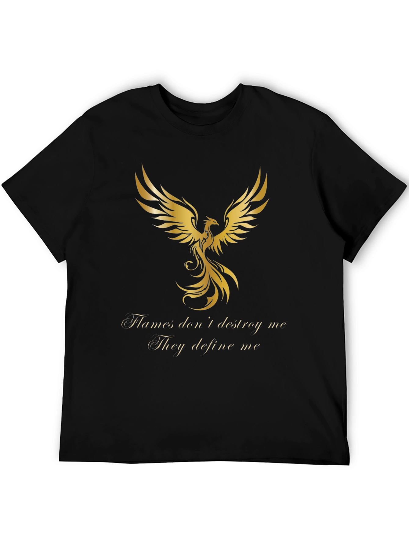 Phoenix Graphic Tee - Flames Dont Destroy Black T-Shirt