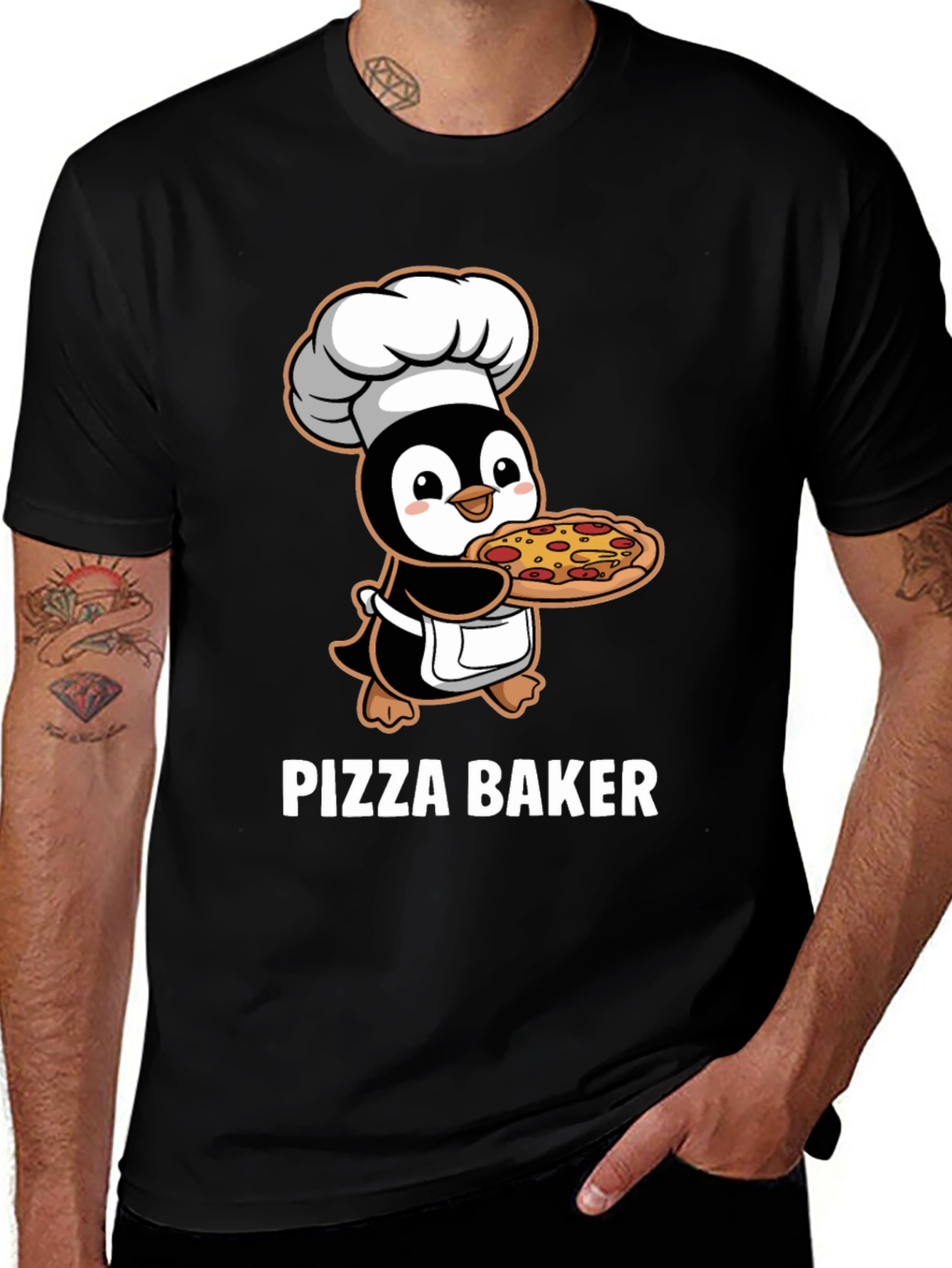 Pizza Baker Penguin T-Shirt