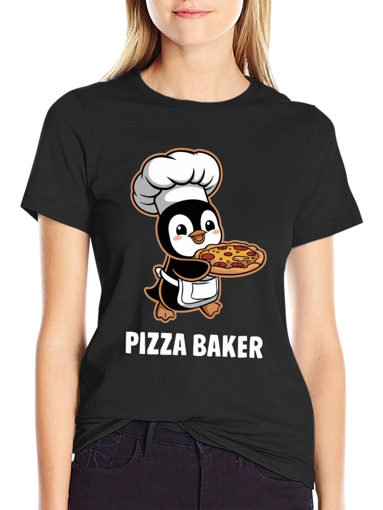 Pizza Baker Penguin T-Shirt