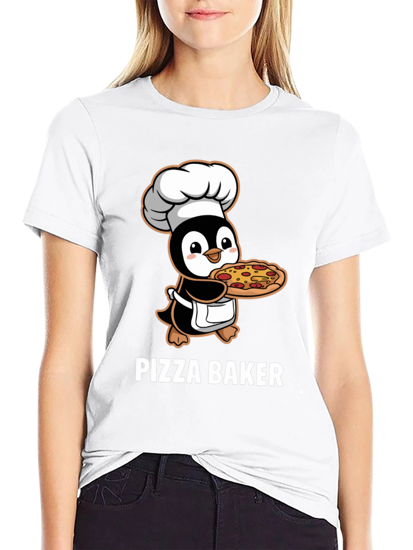Pizza Baker Penguin T-Shirt