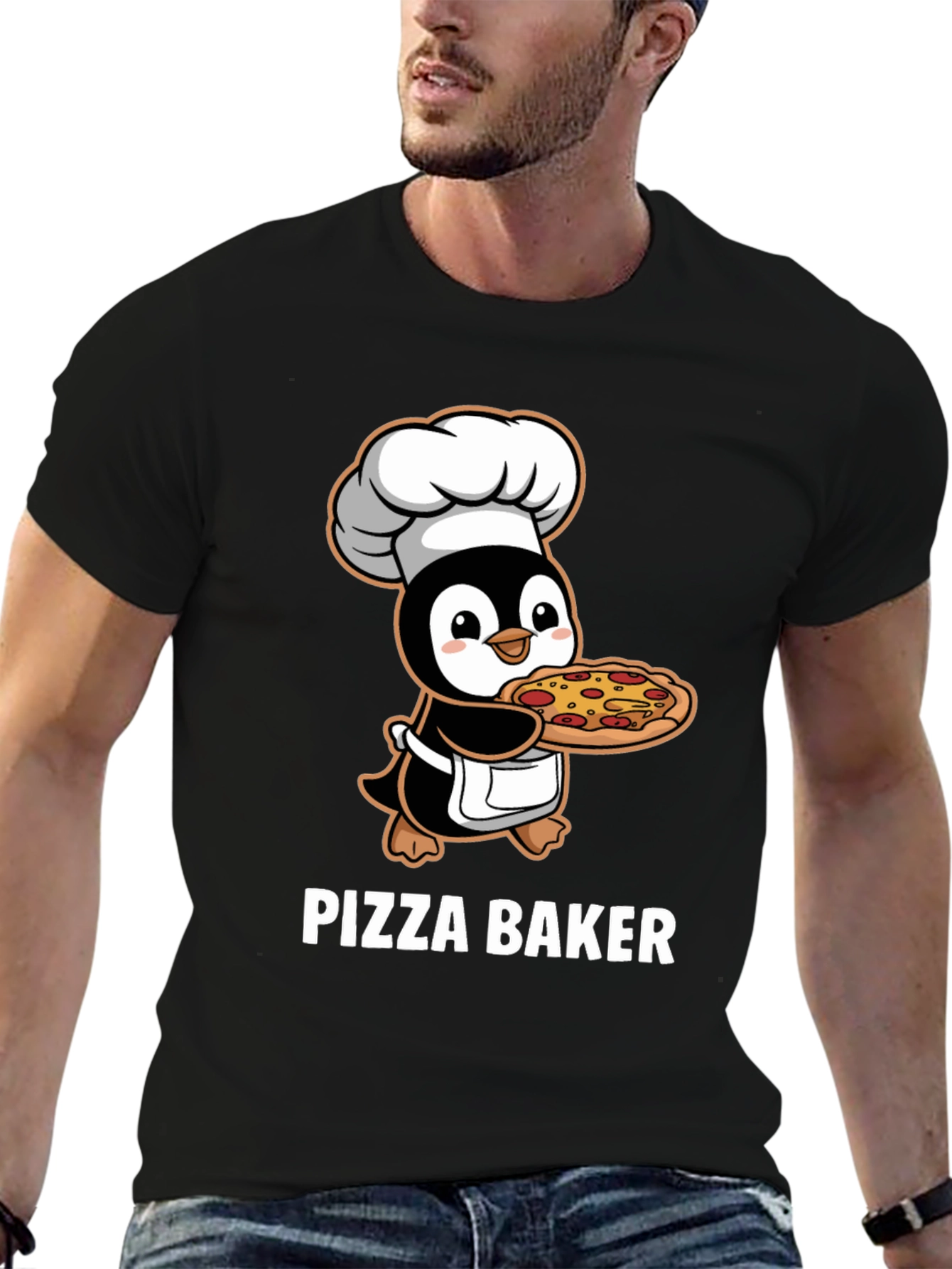 Pizza Baker Penguin T-Shirt